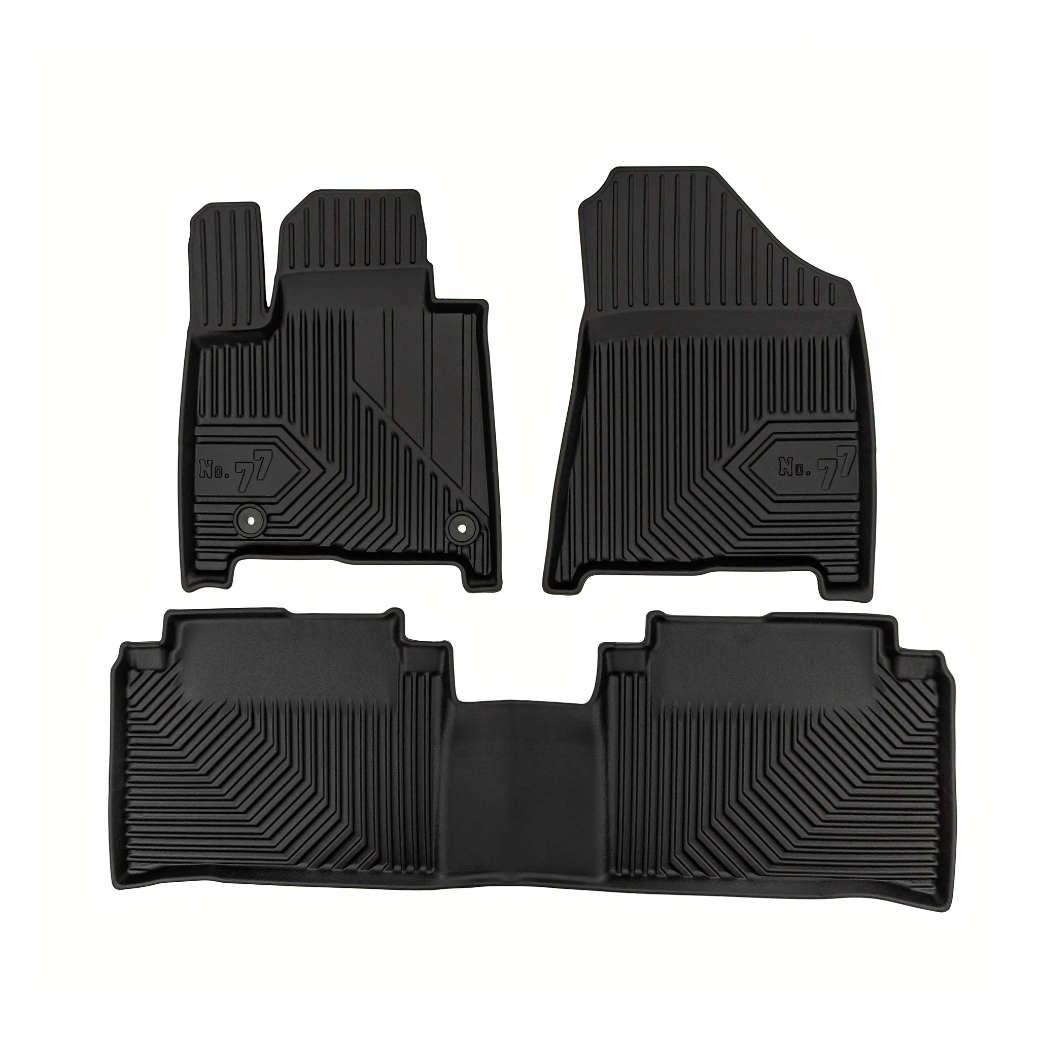 Fußmatten Gummimatten für Hyundai Santa Fe V 2024-26 7Sitze 1. und 2. Reihe 3tlg