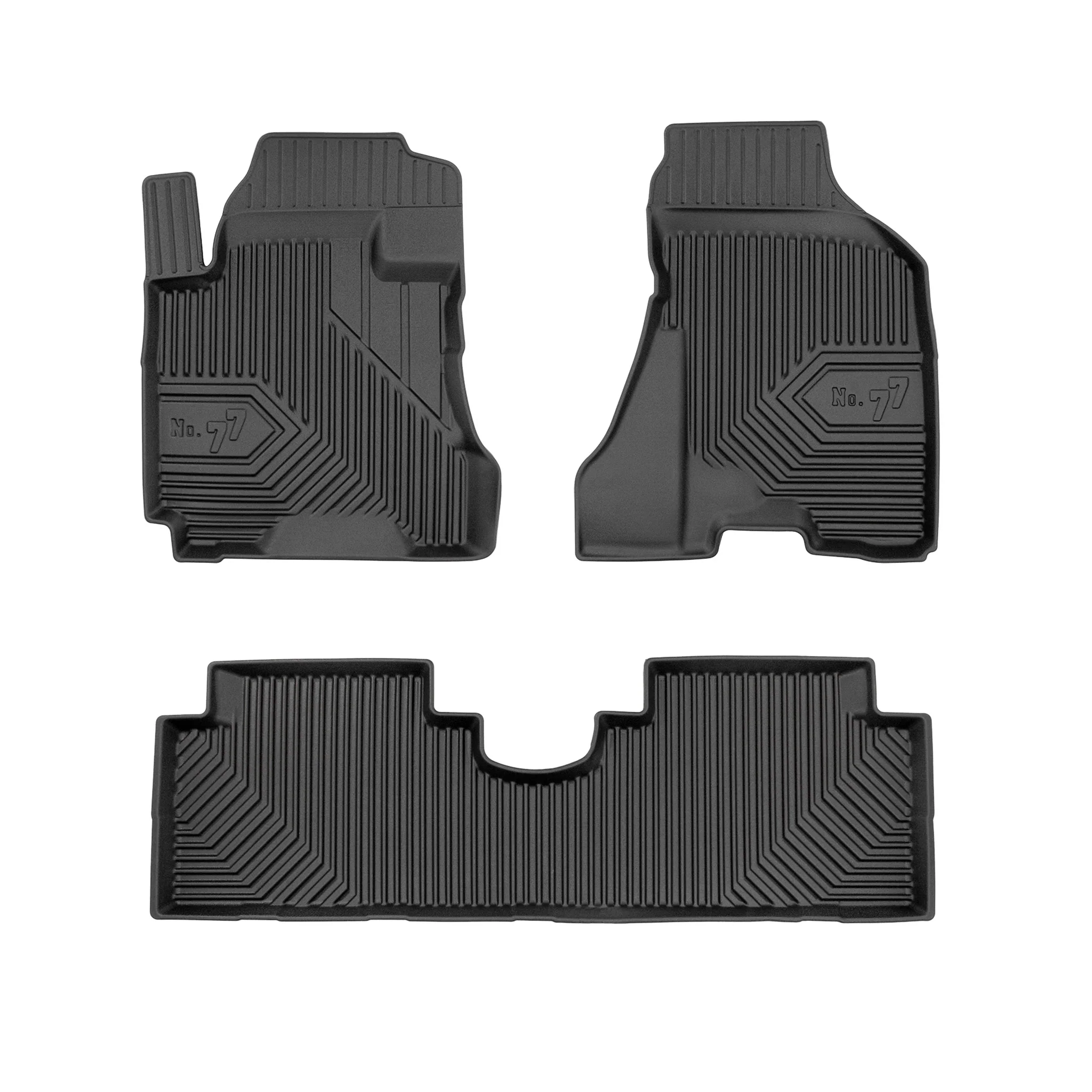 Fußmatten Gummimatten für Hyundai Tucson 2004-09 ohne Fußmattenclips TPE Schwarz