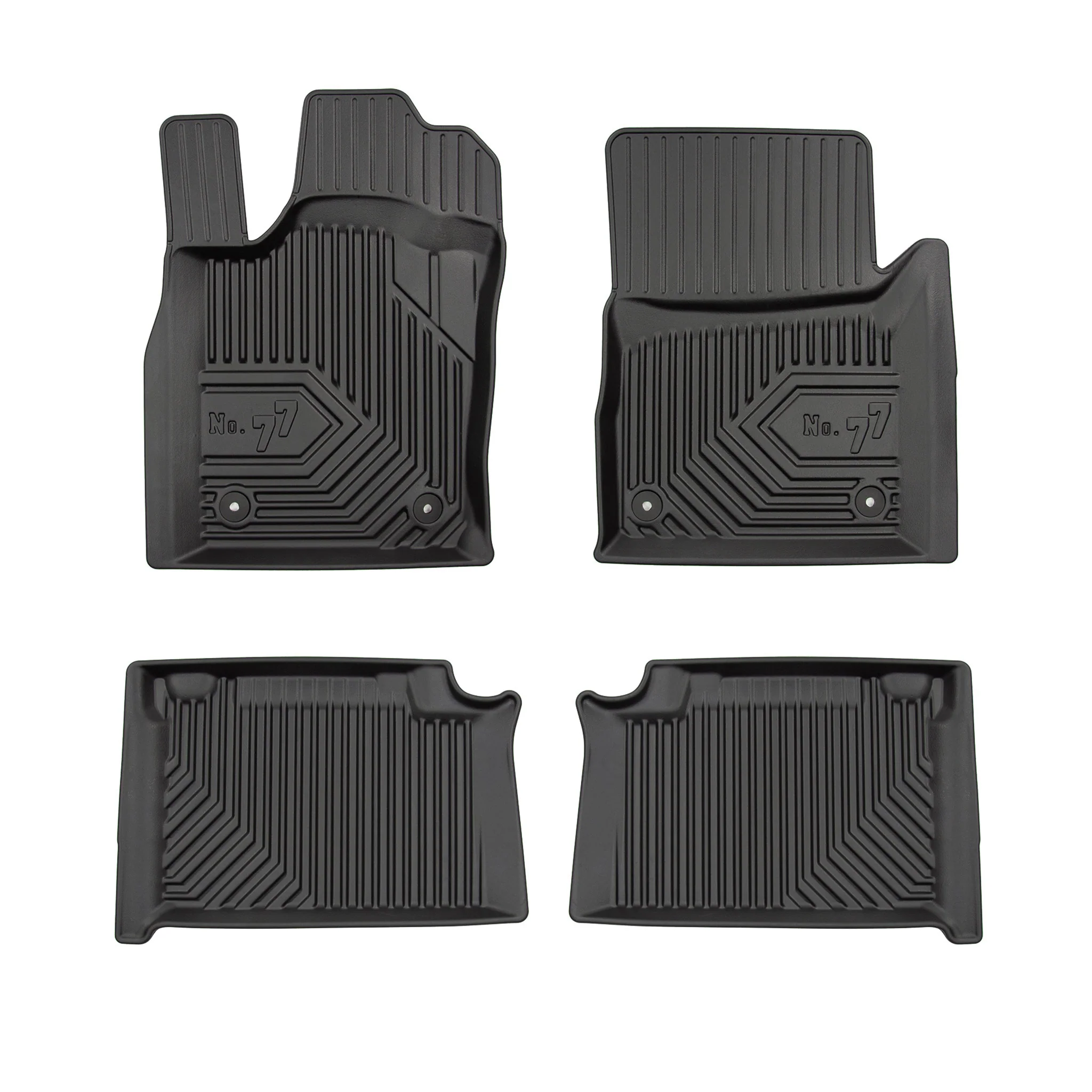 Fußmatten Gummimatten für Jeep Grand Cherokee IV 2016-2021 FL TPE Schwarz 4 tlg
