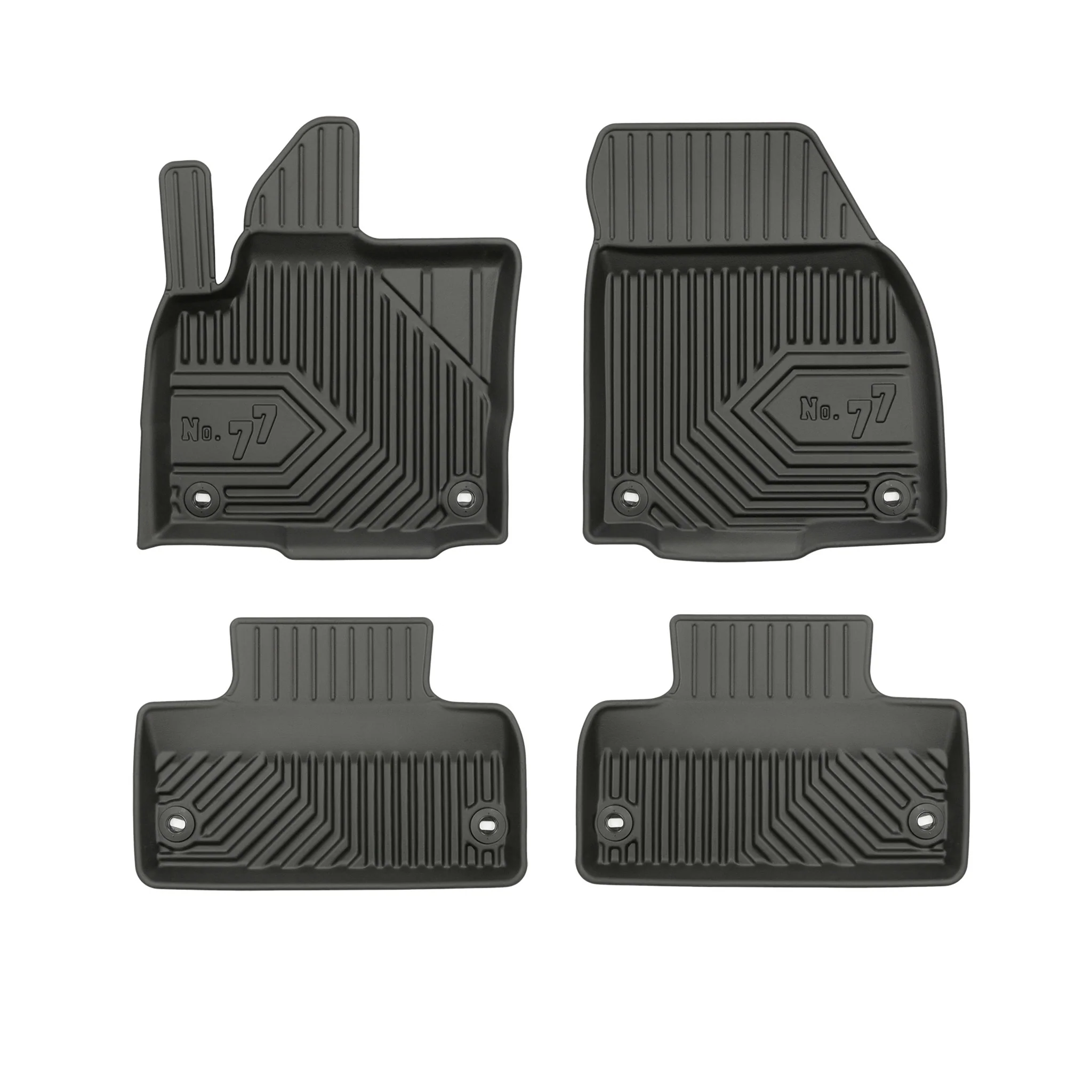 Fußmatten Gummimatten für Land Rover Range Rover Evoque I 2011-2018 Schwarz 4tlg