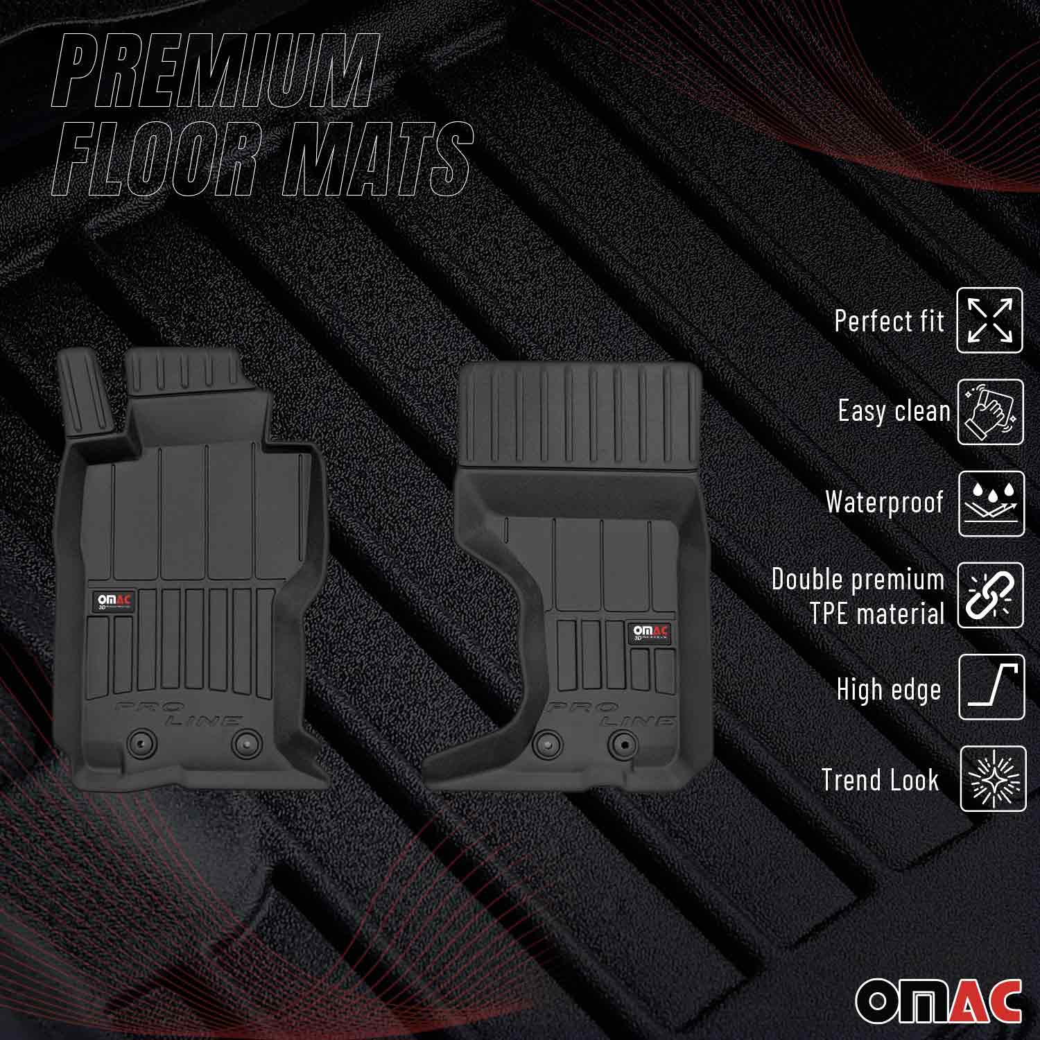 Fußmatten Gummimatten für Mazda MX-5 IV 2015-2023 OMAC 3D Auto Schwarz Premium - Image 2