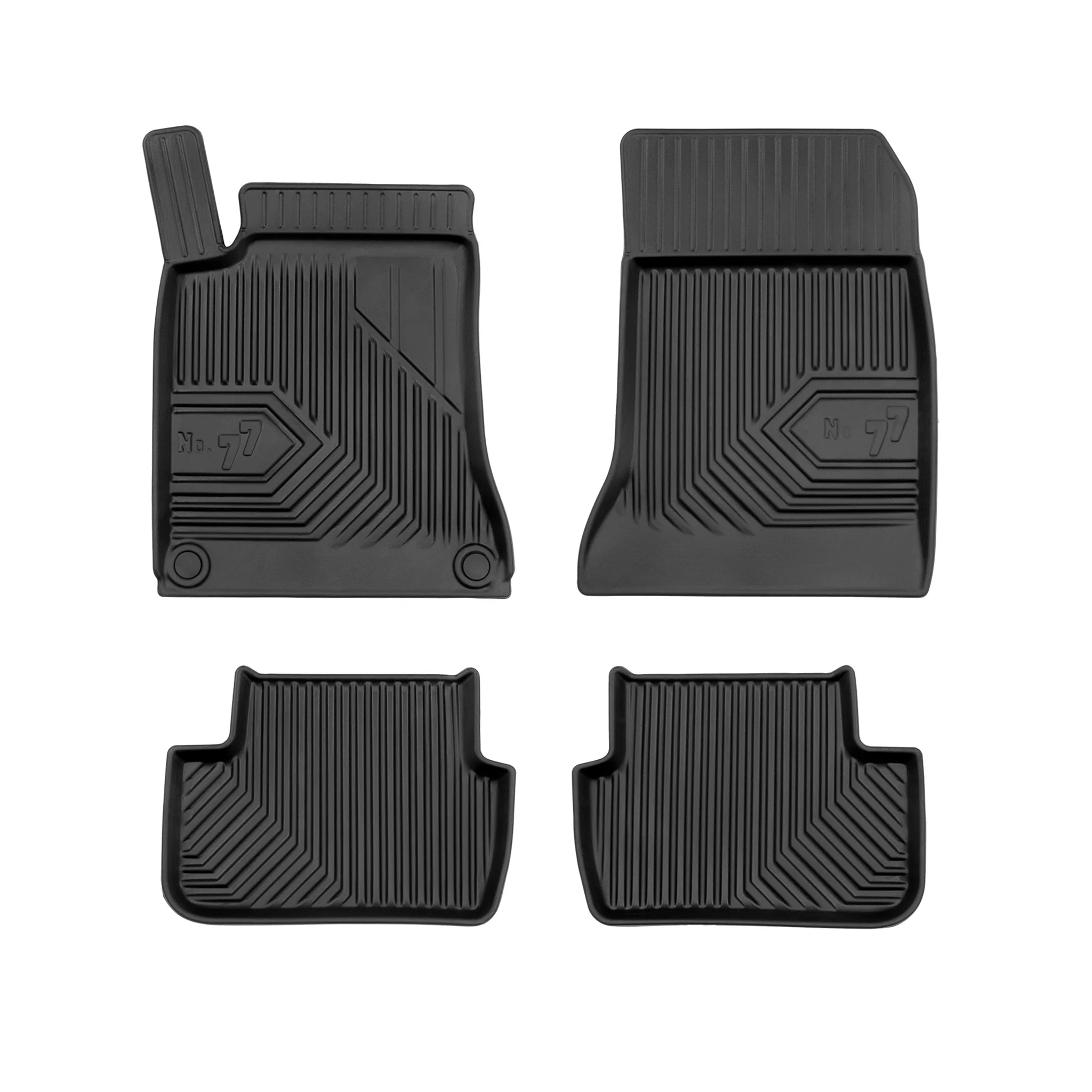 Fußmatten Gummimatten für Mercedes-Benz A-Klasse W176 2012-2018 Schwarz 4 Teile