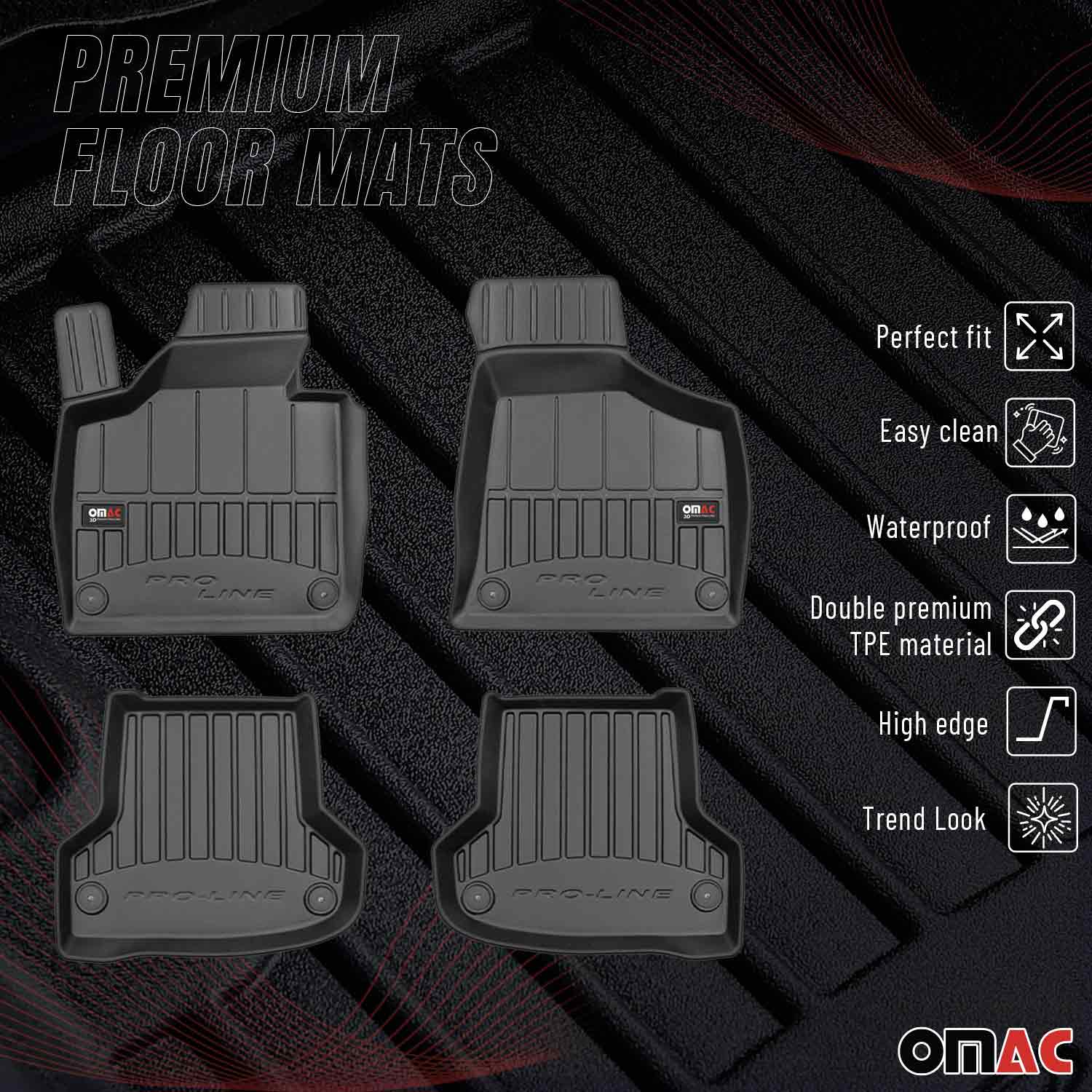 OMAC Gummi Fußmatten für Porsche Taycan 2019-2024 Premium TPE Automatten 4tlg - Image 2