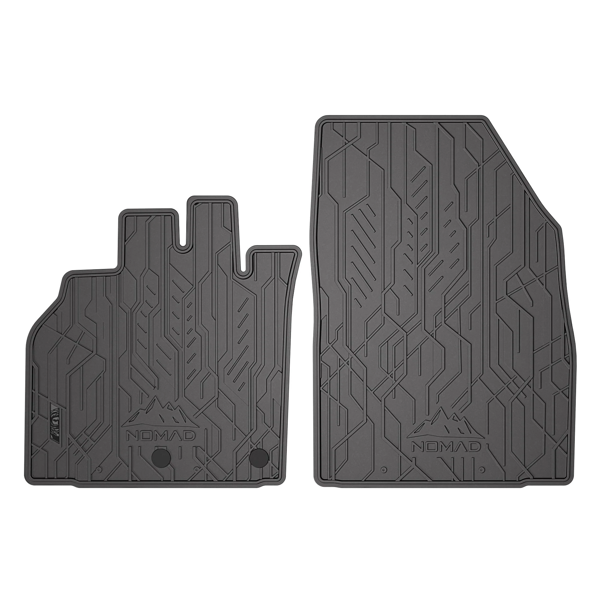 Fußmatten Gummimatten für Renault Scenic II 2003-2009 Gummi Schwarz 2 teile