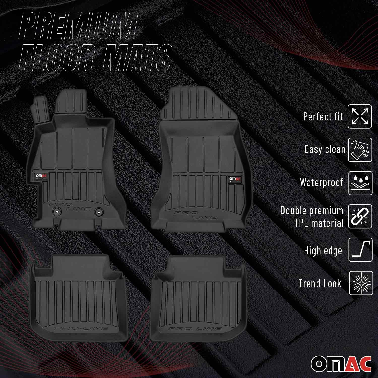 Fußmatten Gummimatten für Subaru Impreza IV 2011-2018 OMAC 3D Schwarz Premium - Image 2
