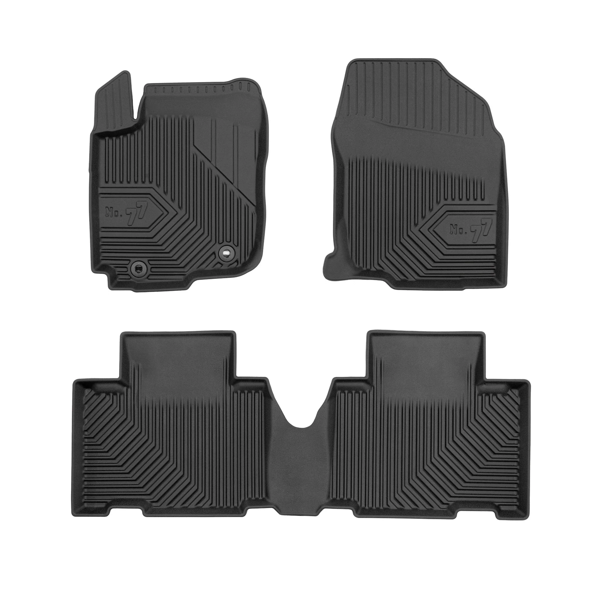 Fußmatten Gummimatten für Toyota RAV4 IV 2013-2019 außer Hybrid Schwarz 4 tlg