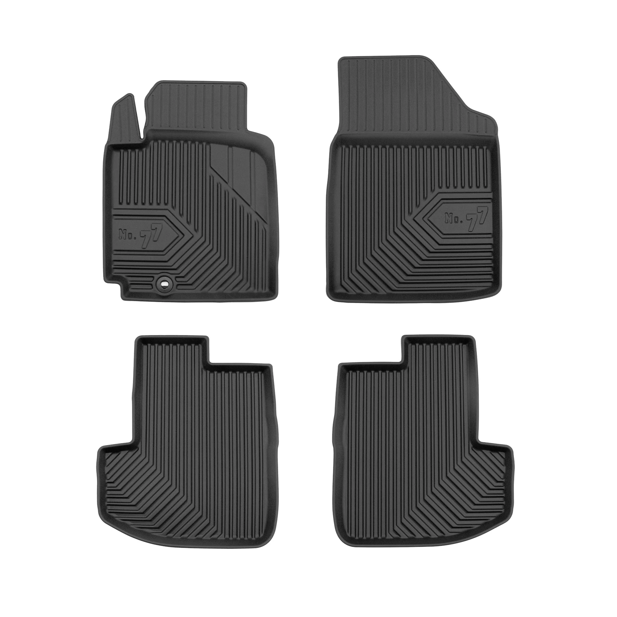 Fußmatten Gummimatten für Toyota Yaris Schrägheck 1999-2006 3-Tür Schwarz 3tlg
