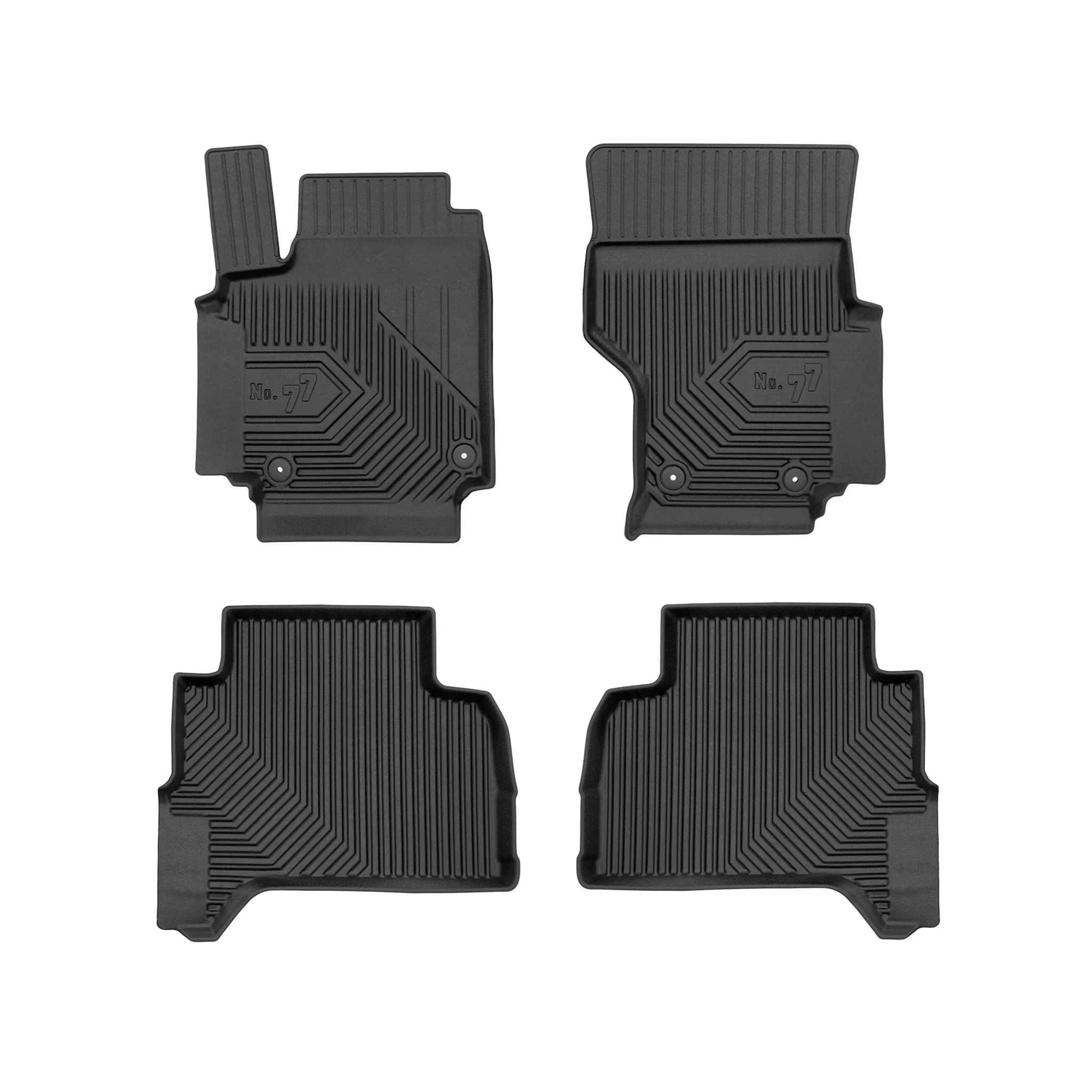 Fußmatten Gummimatten für VW Amarok I Doppelkabinen 2010-2020 TPE Schwarz 4 tlg