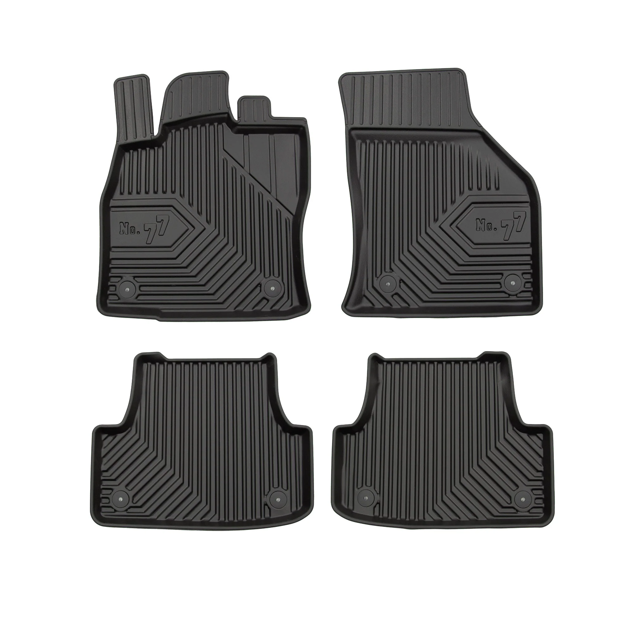 Fußmatten Gummimatten No.77 für Audi A3 Limo 8V 2013-2020 TPE Schwarz 4 tlg
