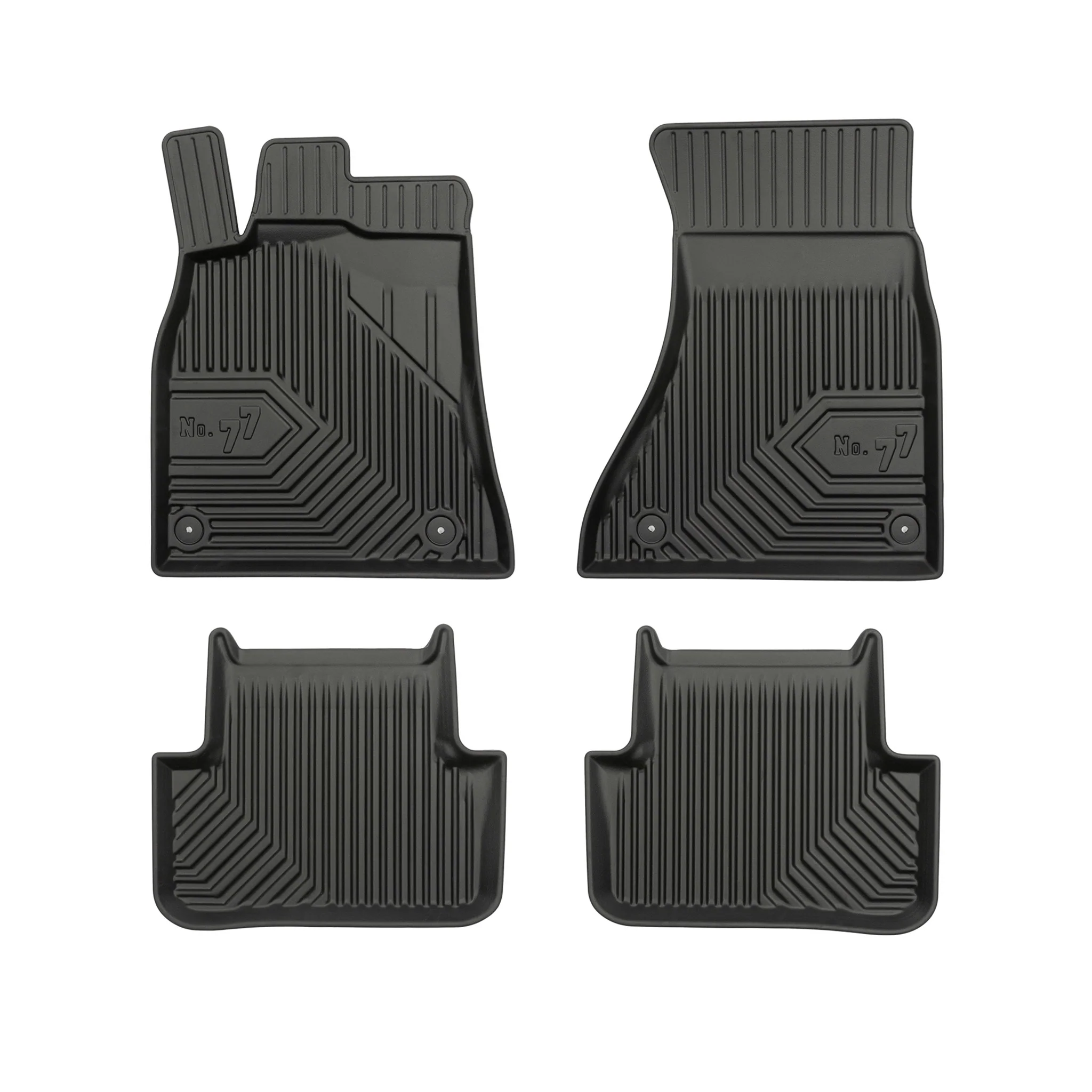 Fußmatten Gummimatten No.77 für Audi A4 B8 2007-2015 TPE Gummi Schwarz 4 Teile