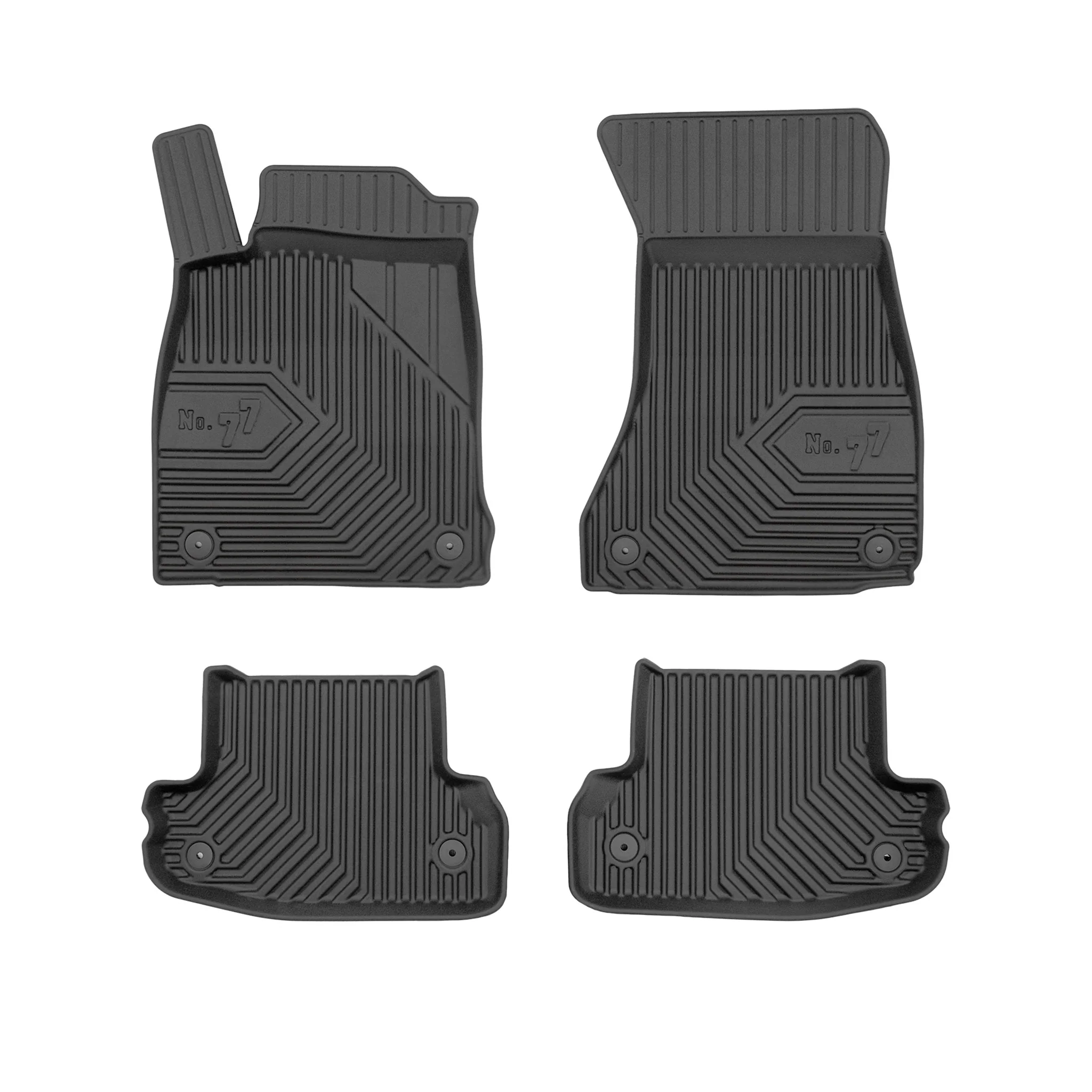 Fußmatten Gummimatten No.77 für Audi A5 Coupe F5 2016-2024 TPE Schwarz 4 tlg