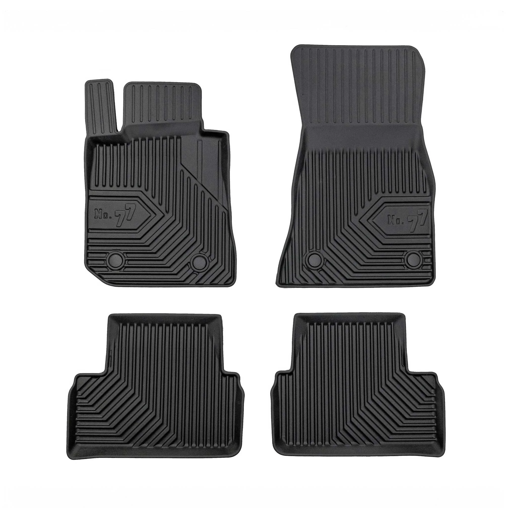 Fußmatten Gummimatten No.77 für BMW 4 Gran Coupe G26 2021-2026 TPE Schwarz 4tlg