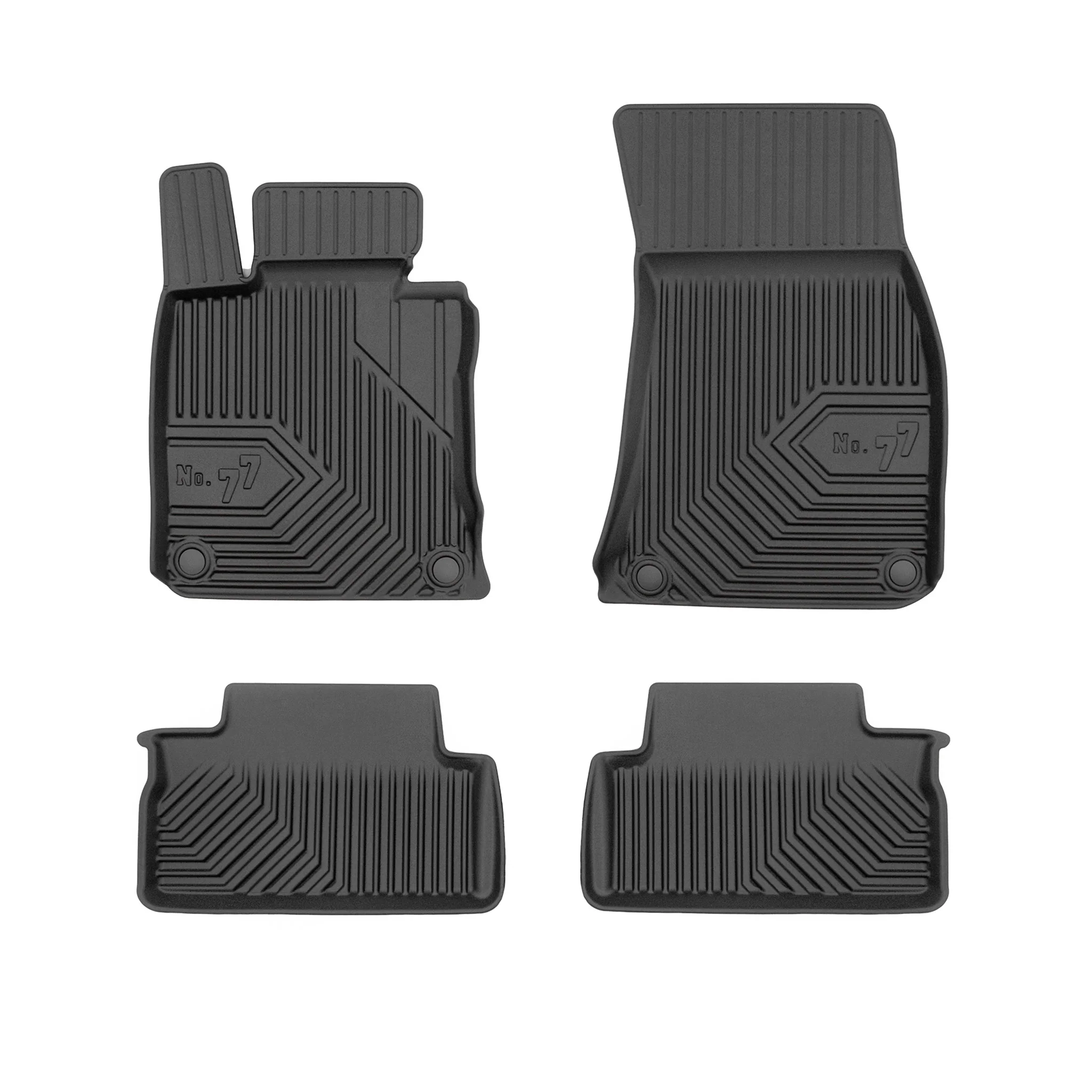 Fußmatten Gummimatten No.77 für BMW 4er F33 2013-2020 TPE Gummi Schwarz 4 tlg