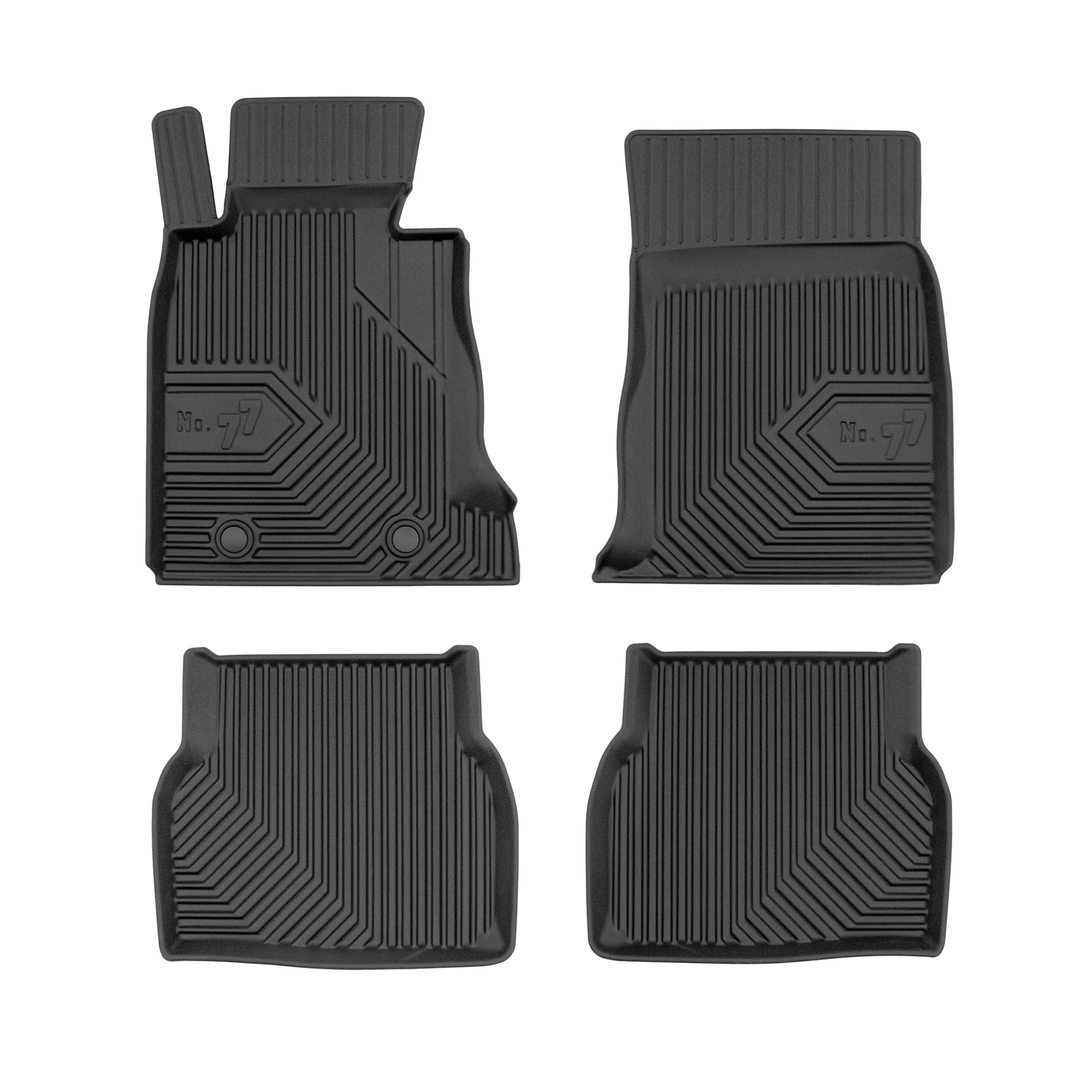 Fußmatten Gummimatten No.77 für BMW 5er E39 1995-2003 TPE Gummi Schwarz 4 tlg