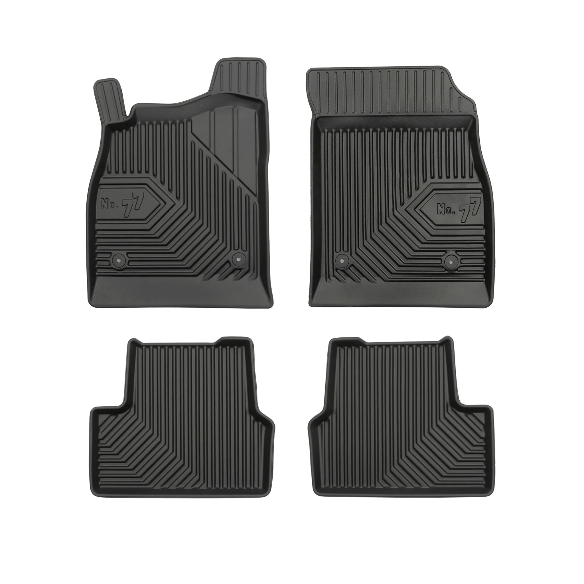 Fußmatten Gummimatten No.77 für Chevrolet Cruze I 2008-2016 TPE Schwarz 4 tlg