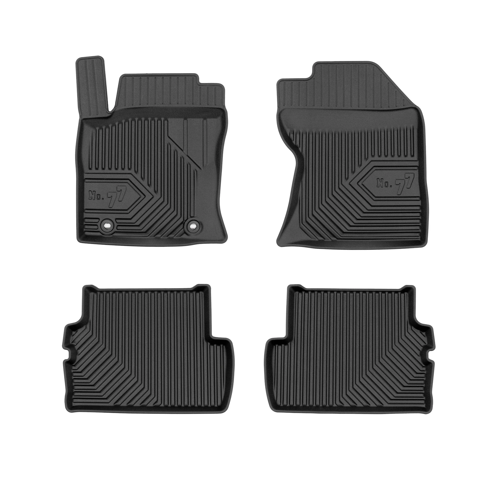 Fußmatten Gummimatten No.77 für Ford Focus mk1 1998-2004 TPE Gummi Schwarz 4 tlg