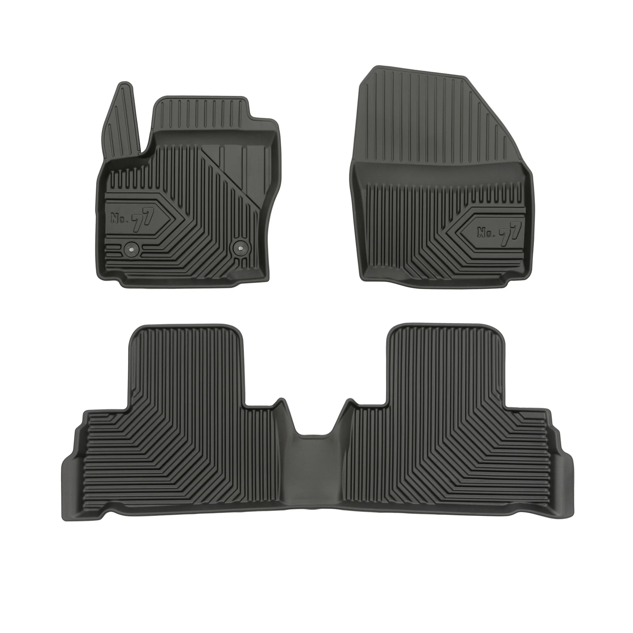 Fußmatten Gummimatten No.77 für Ford Galaxy II 2009-2015 TPE Schwarz 4 teile