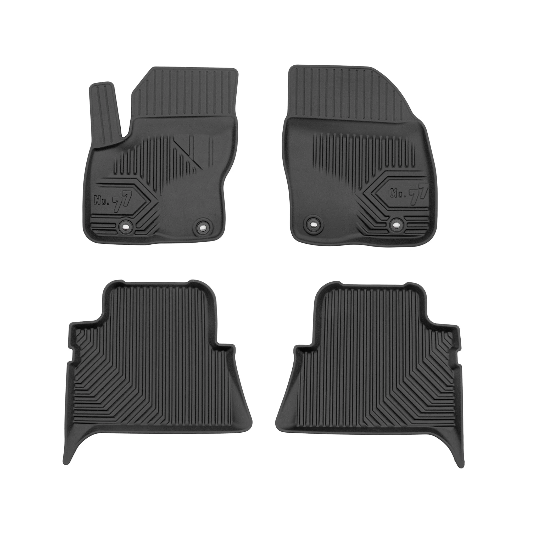 Fußmatten Gummimatten No.77 für Ford Kuga I 2008-2012 TPE Gummi Schwarz 4 tlg