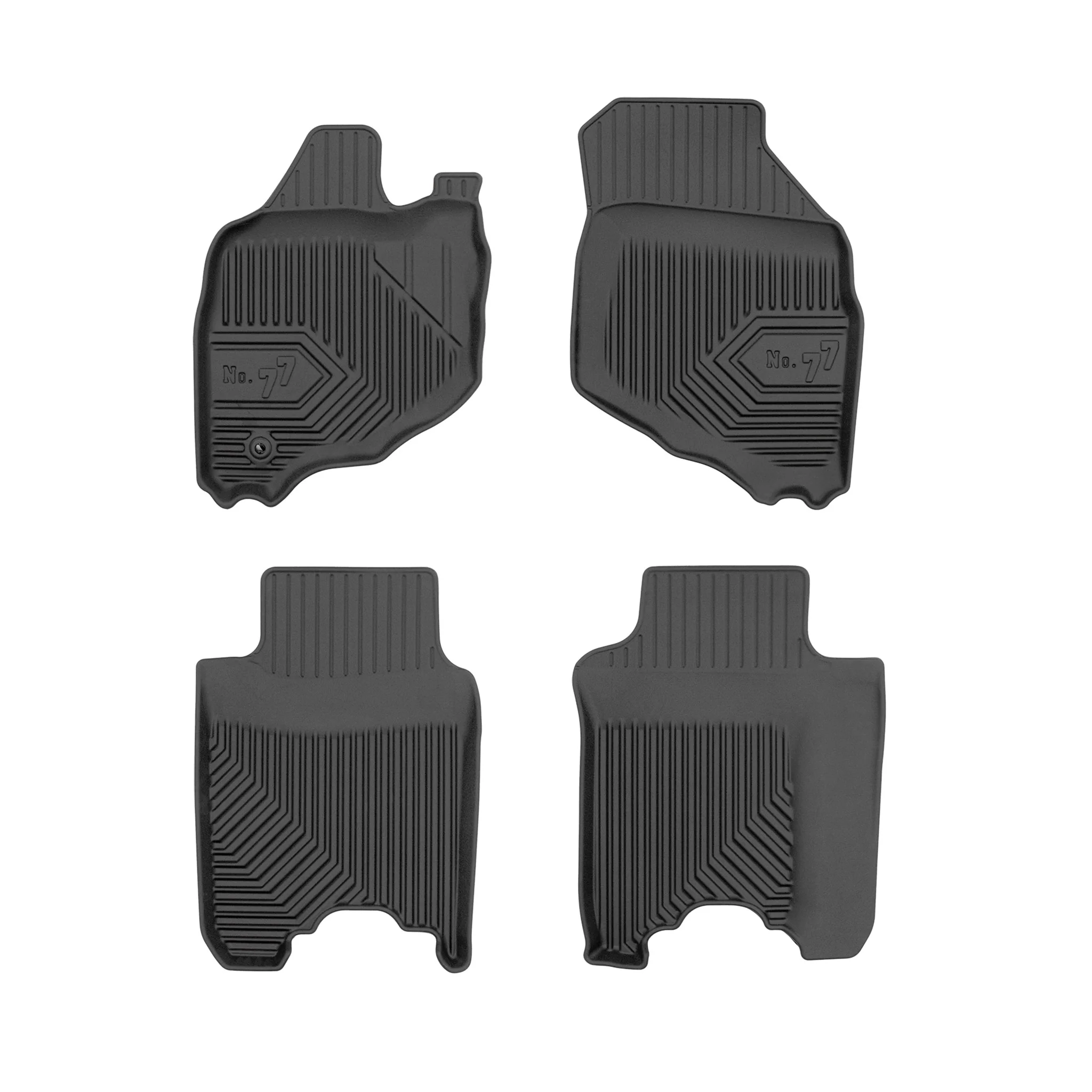 Fußmatten Gummimatten No.77 für Honda Jazz II 2001-2008 TPE Gummi Schwarz 4 tlg