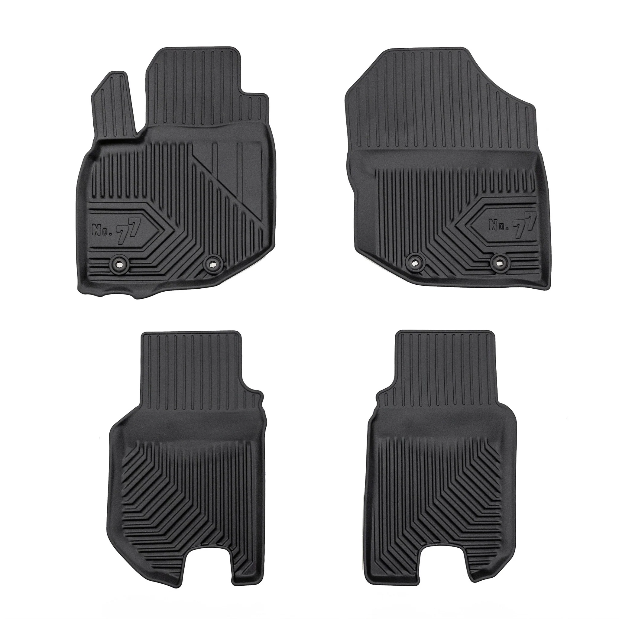 Fußmatten Gummimatten No.77 für Honda Jazz III 2007-2014 TPE Schwarz 4 teile