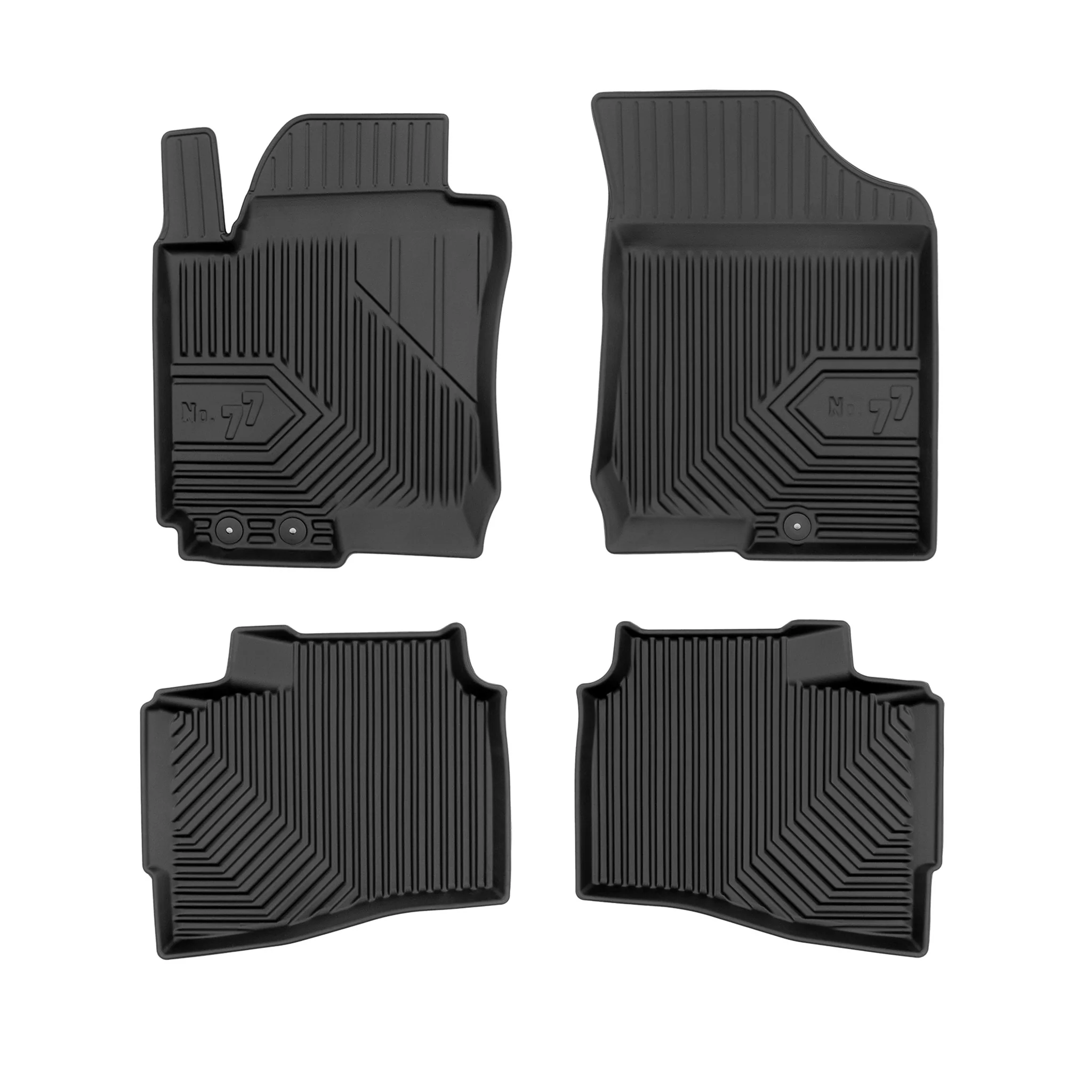 Fußmatten Gummimatten No.77 für Hyundai i30 I Kombi 2007-2012 TPE Schwarz 4 tlg