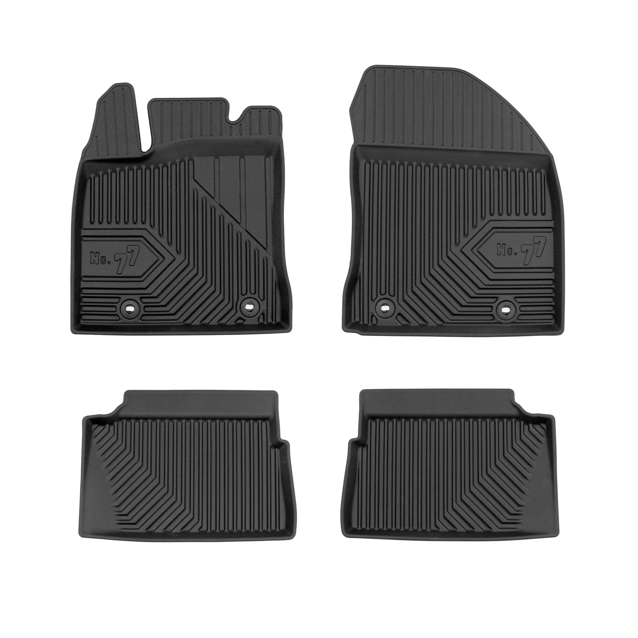 Fußmatten Gummimatten No.77 für Lexus CT 2010-2020 TPE Gummi Schwarz 4 teile