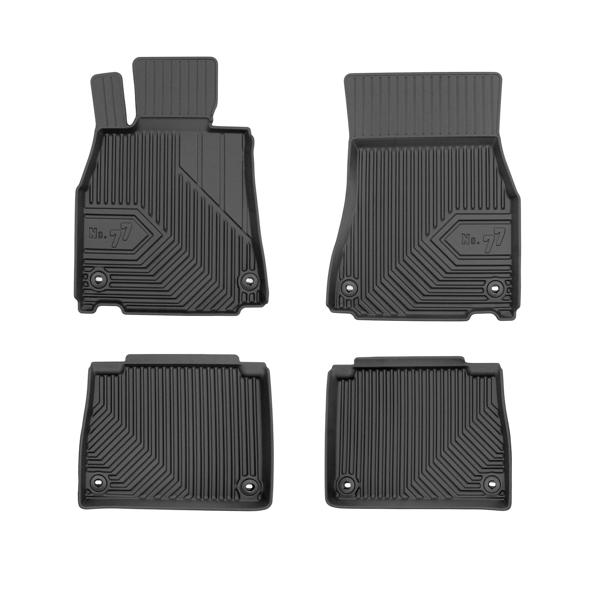 Fußmatten Gummimatten No.77 für Lexus LS III 2000-2006 TPE Gummi Schwarz 4 tlg