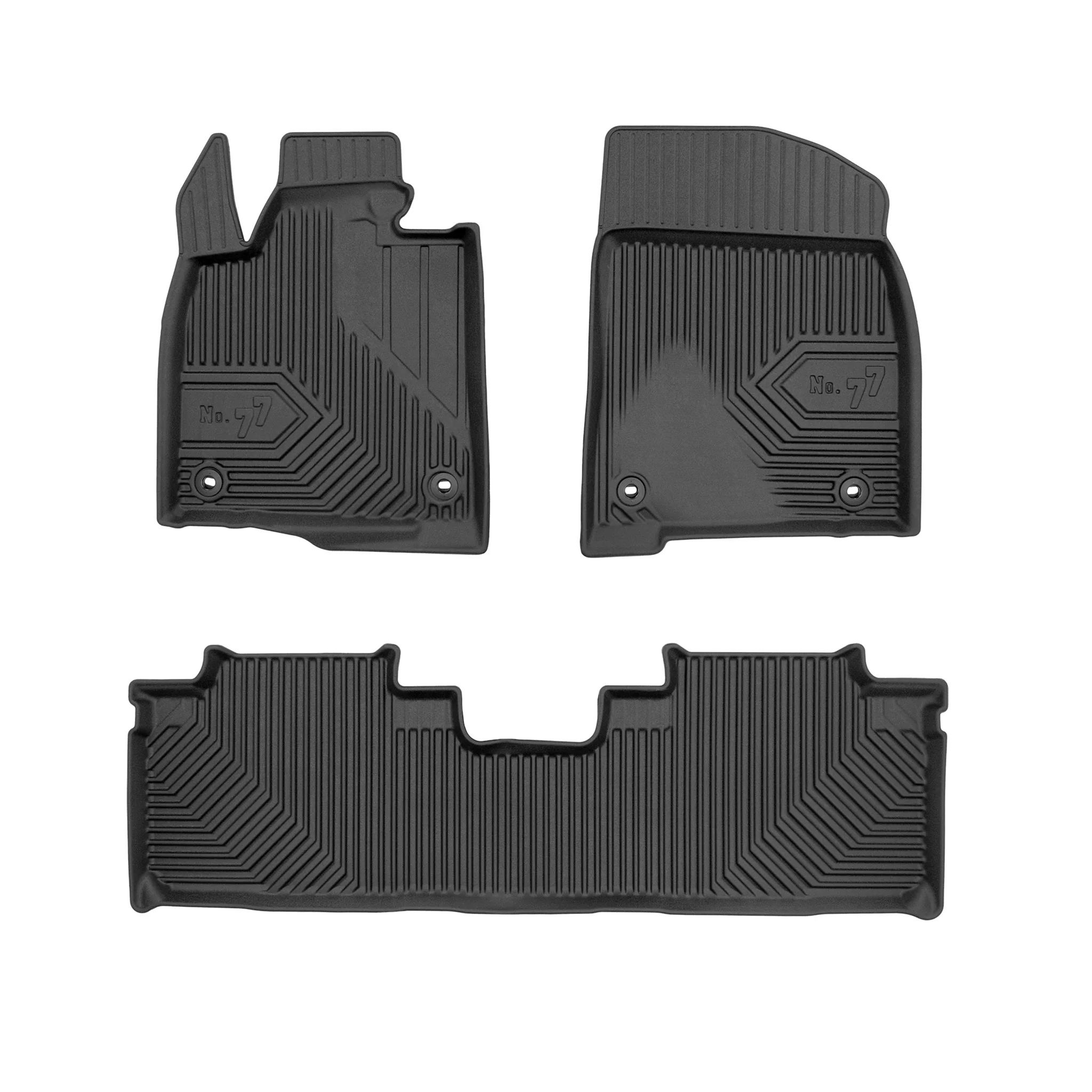 Fußmatten Gummimatten No.77 für Lexus RX IV 2015-2022 TPE Gummi Schwarz 4 tlg