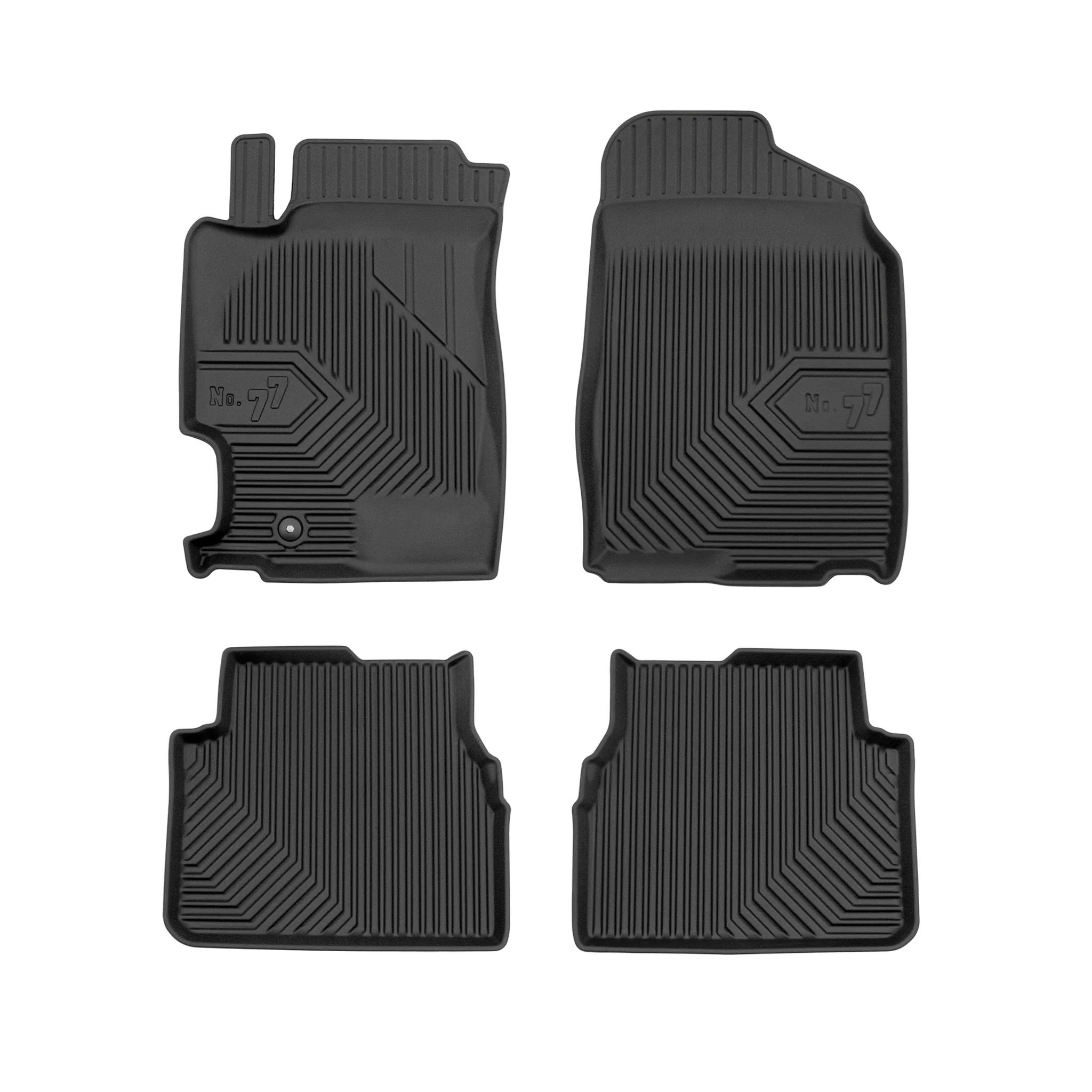 Fußmatten Gummimatten No.77 für Mazda 6 I 2002-2007 TPE Gummi Schwarz 4 tlg