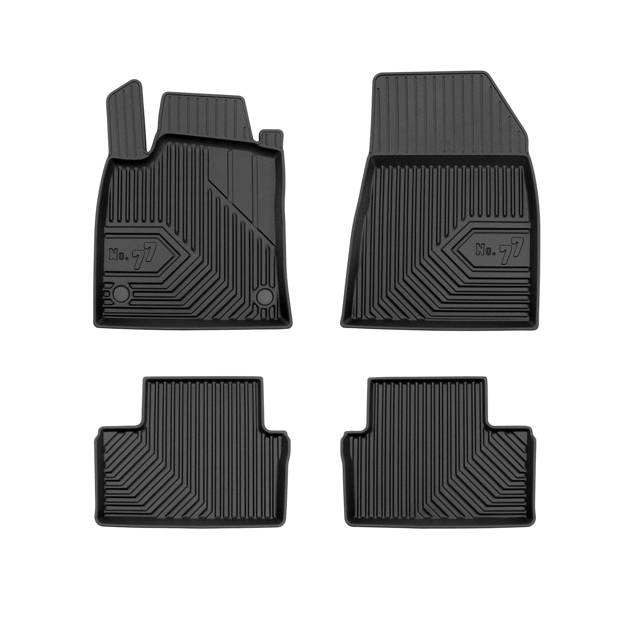 Fußmatten Gummimatten No.77 für Mitsubishi Colt VII 2023-2026 TPE Schwarz 4 tlg