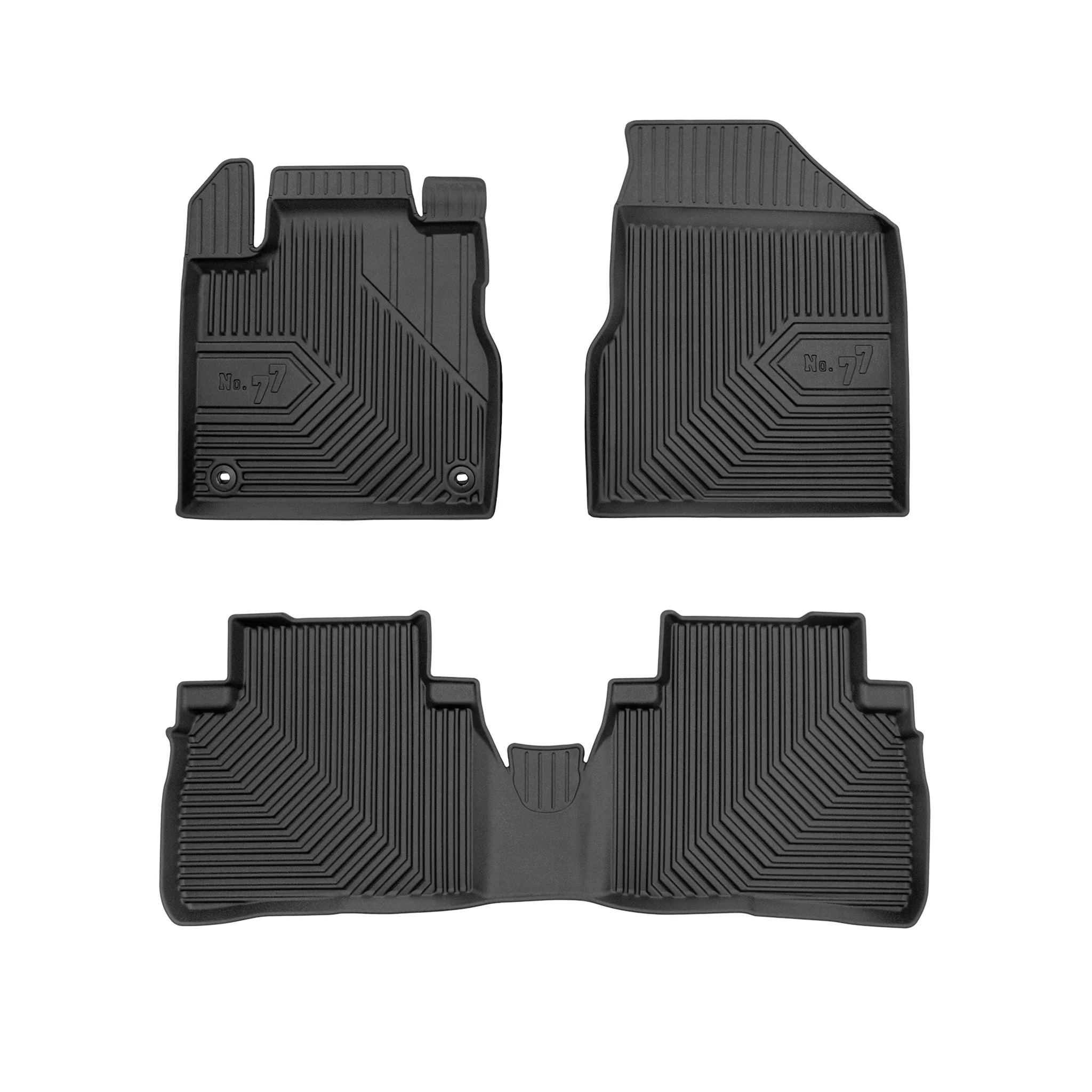 Fußmatten Gummimatten No.77 für Nissan Murano Z51 2008-2014 TPE Schwarz 4 tlg