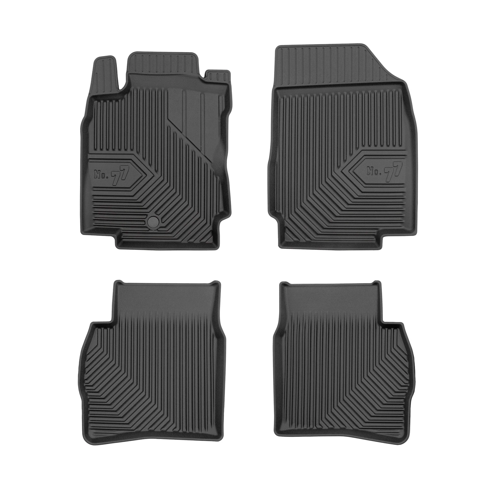 Fußmatten Gummimatten No.77 für Nissan Note I 2006-2012 TPE Gummi Schwarz 4 tlg