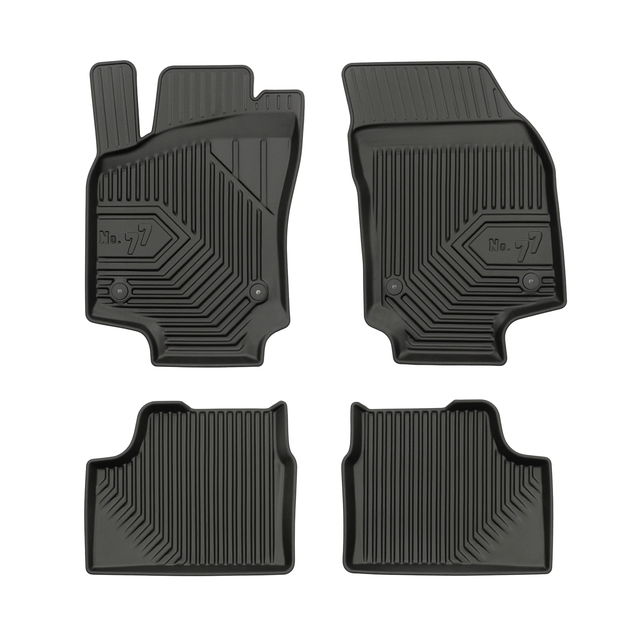 Fußmatten Gummimatten No.77 für Opel Astra H 2004-2014 TPE Schwarz 4 Teile