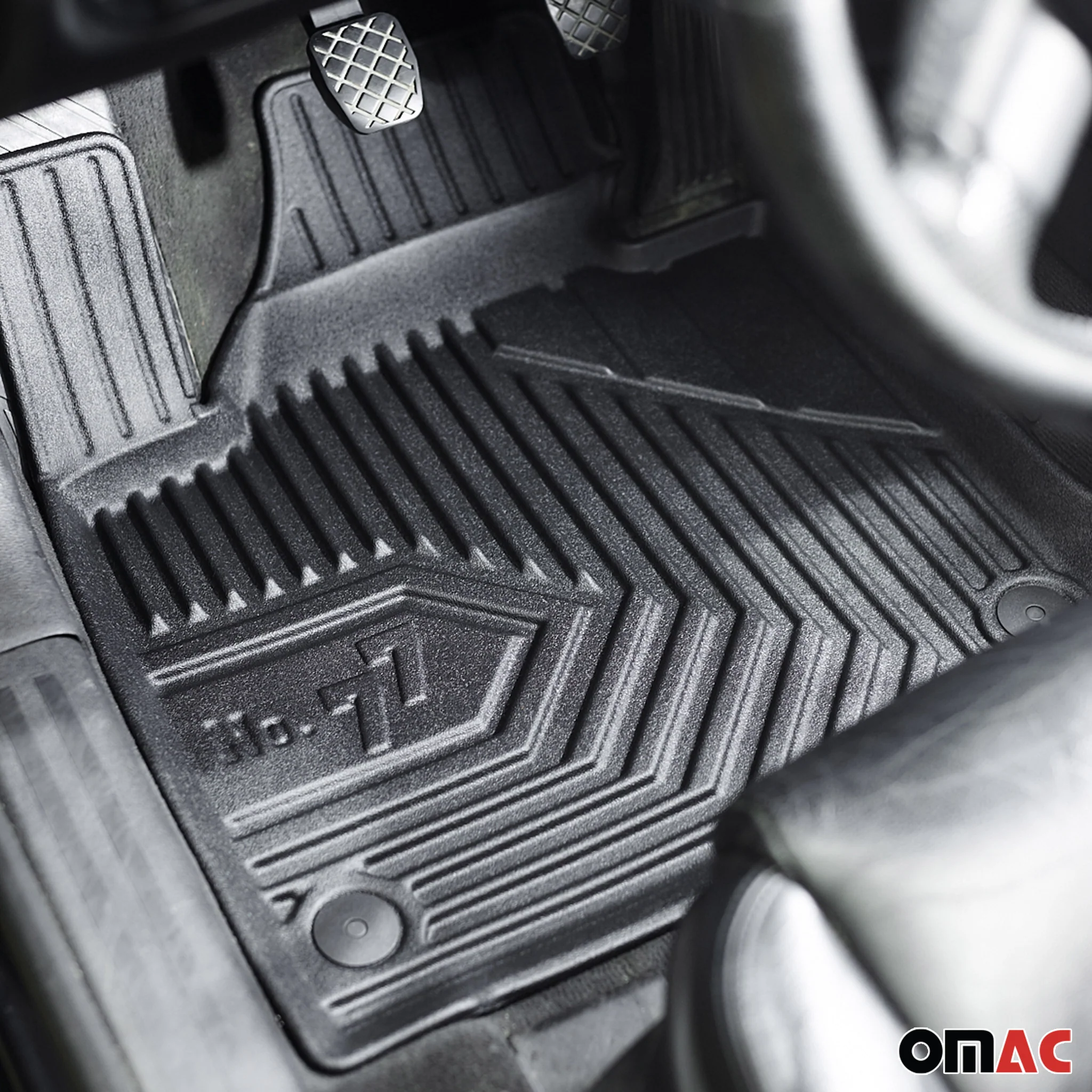 Fußmatten Gummimatten No.77 für Renault Fluence 2009-2016 TPE Schwarz 4 Teile - Image 2