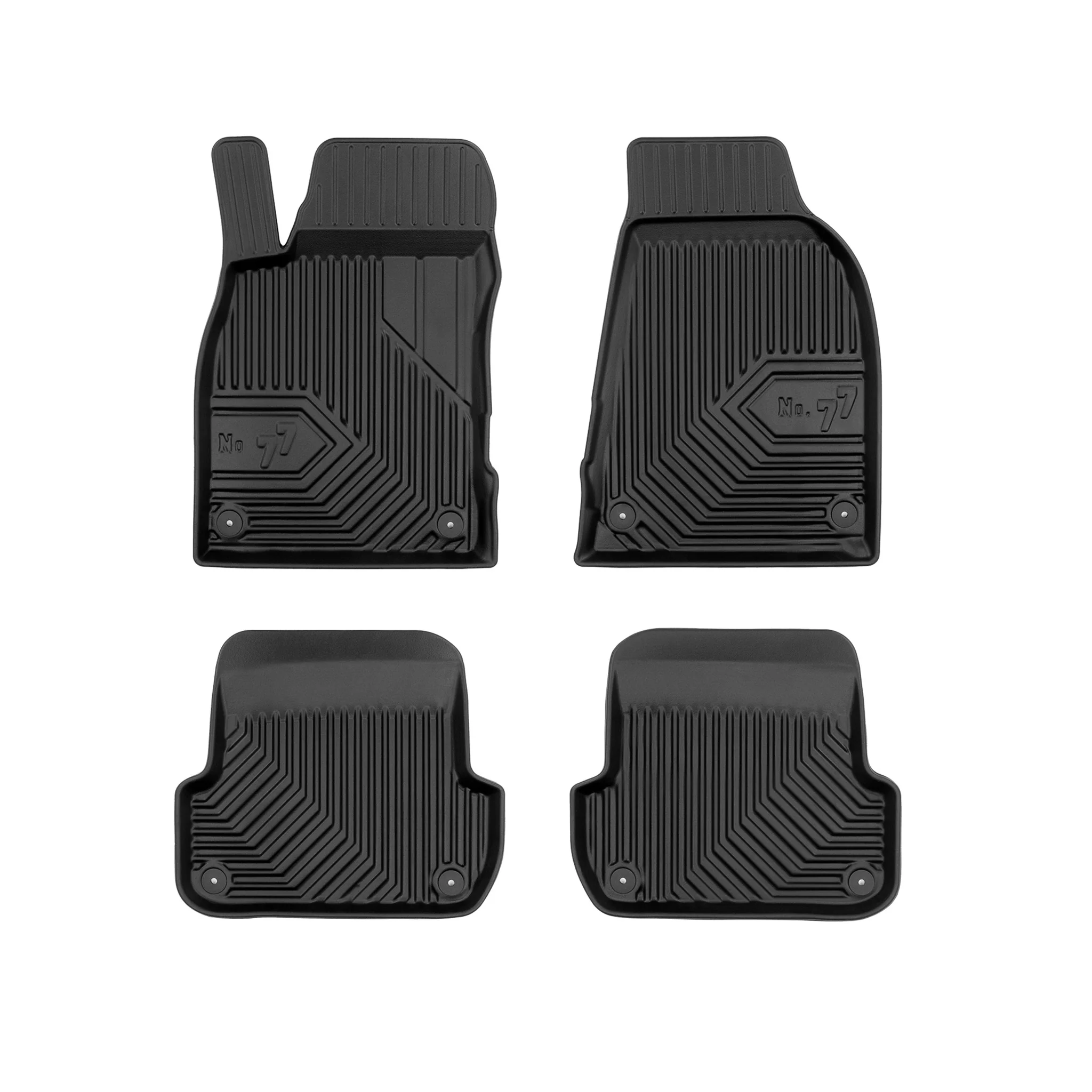 Fußmatten Gummimatten No.77 für Seat Exeo 2008-2013 TPE Gummi Schwarz 4 Teile