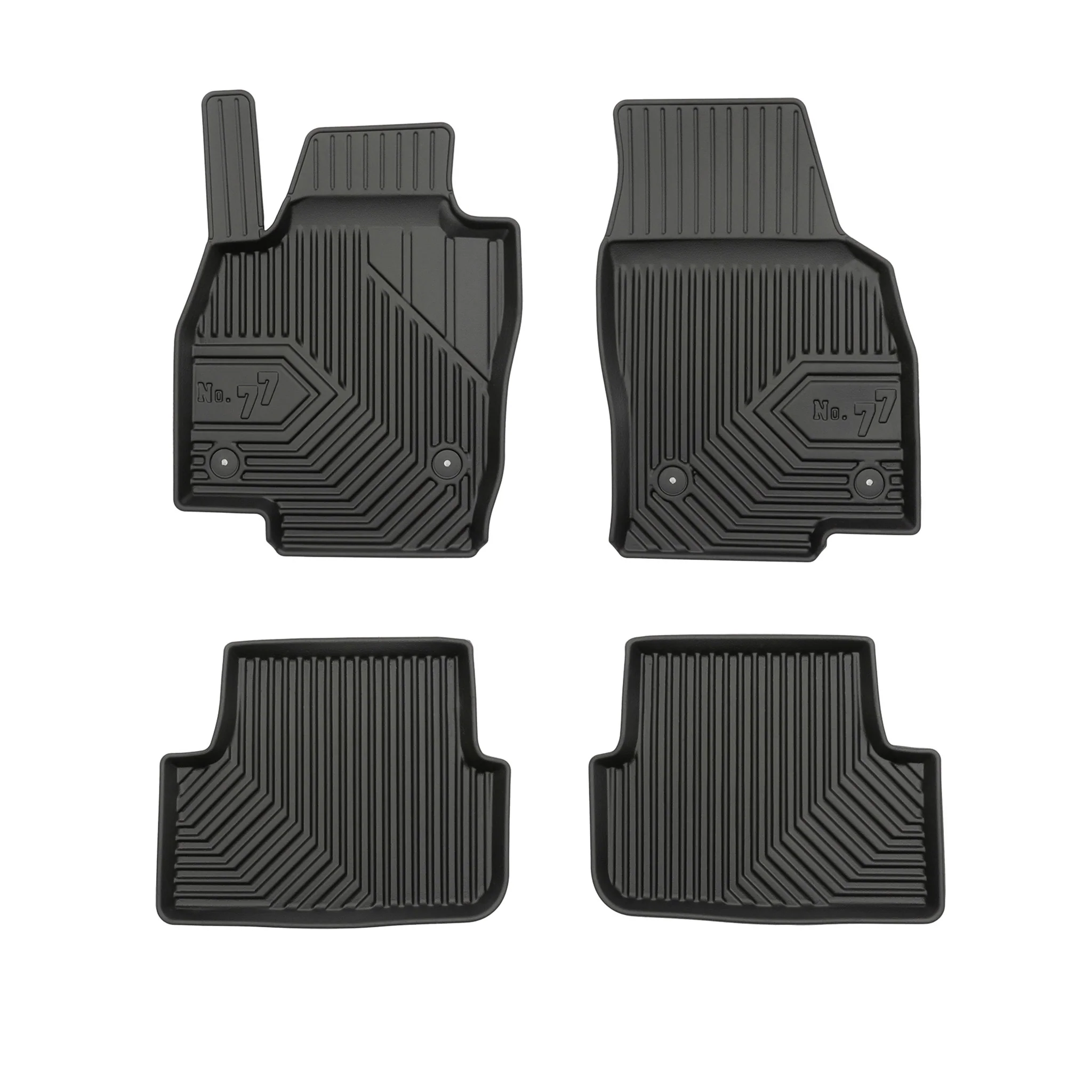 Fußmatten Gummimatten No.77 für Seat Ibiza V 2017-2026 TPE Schwarz 4 Teile