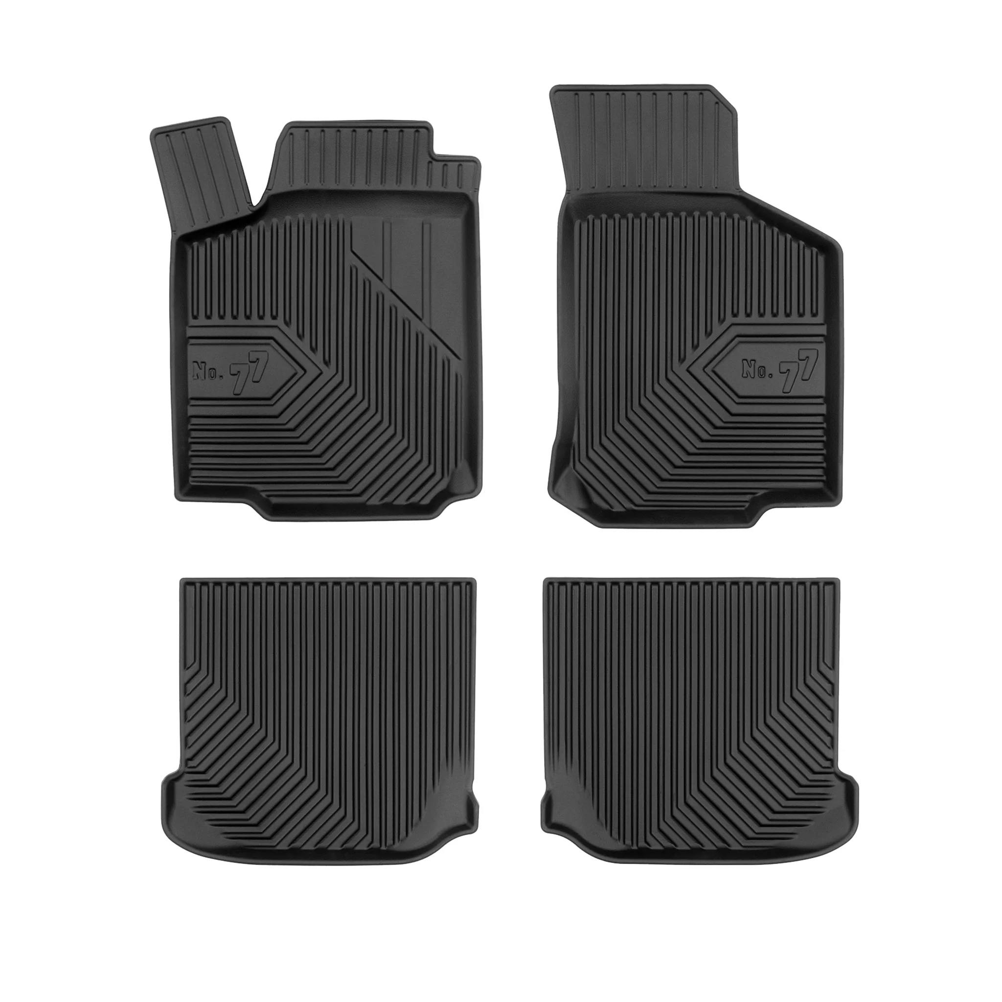 Fußmatten Gummimatten No.77 für Skoda Octavia I 1996-2010 TPE Schwarz 4 tlg