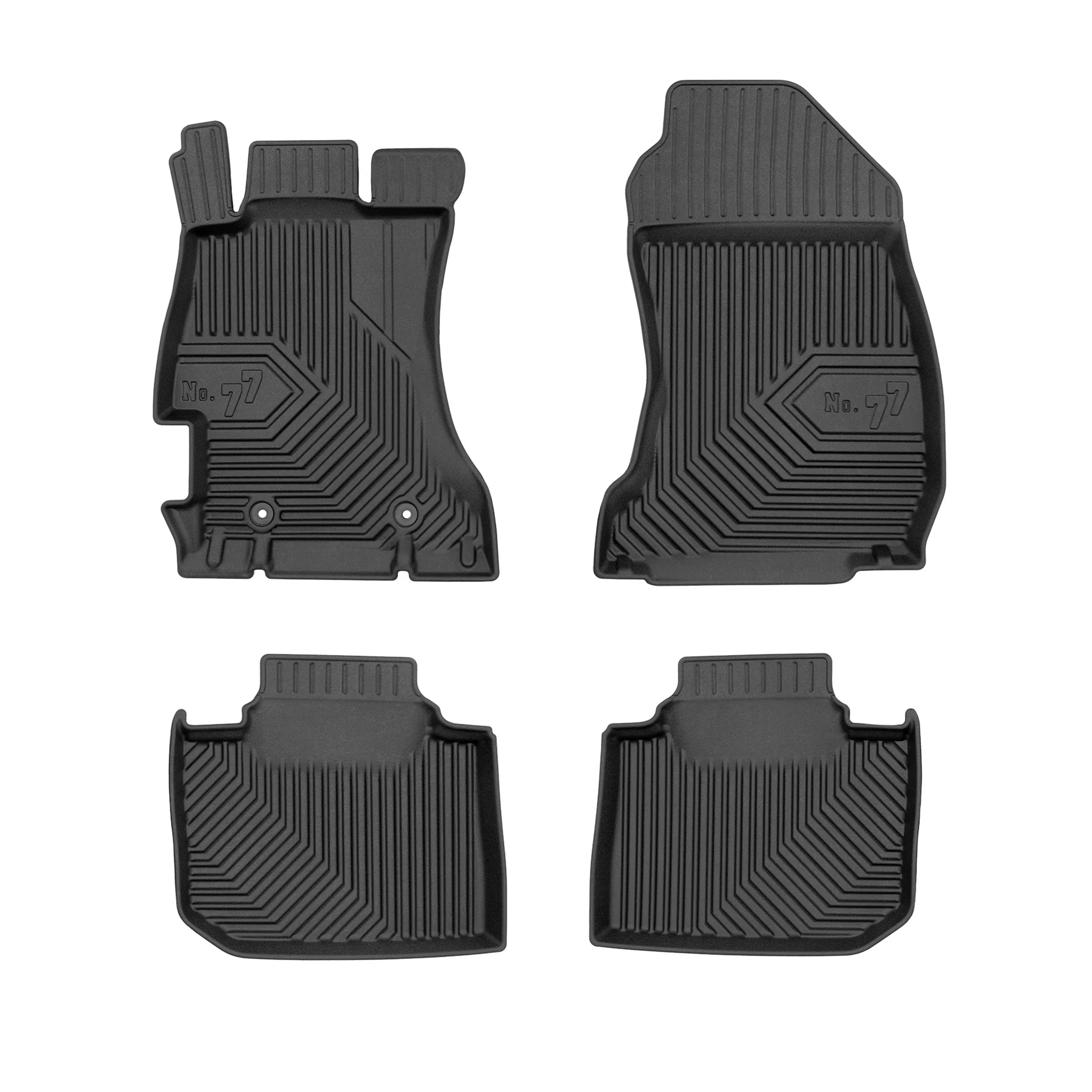 Fußmatten Gummimatten No.77 für Subaru Impreza IV 2011-2016 TPE Schwarz 4 tlg