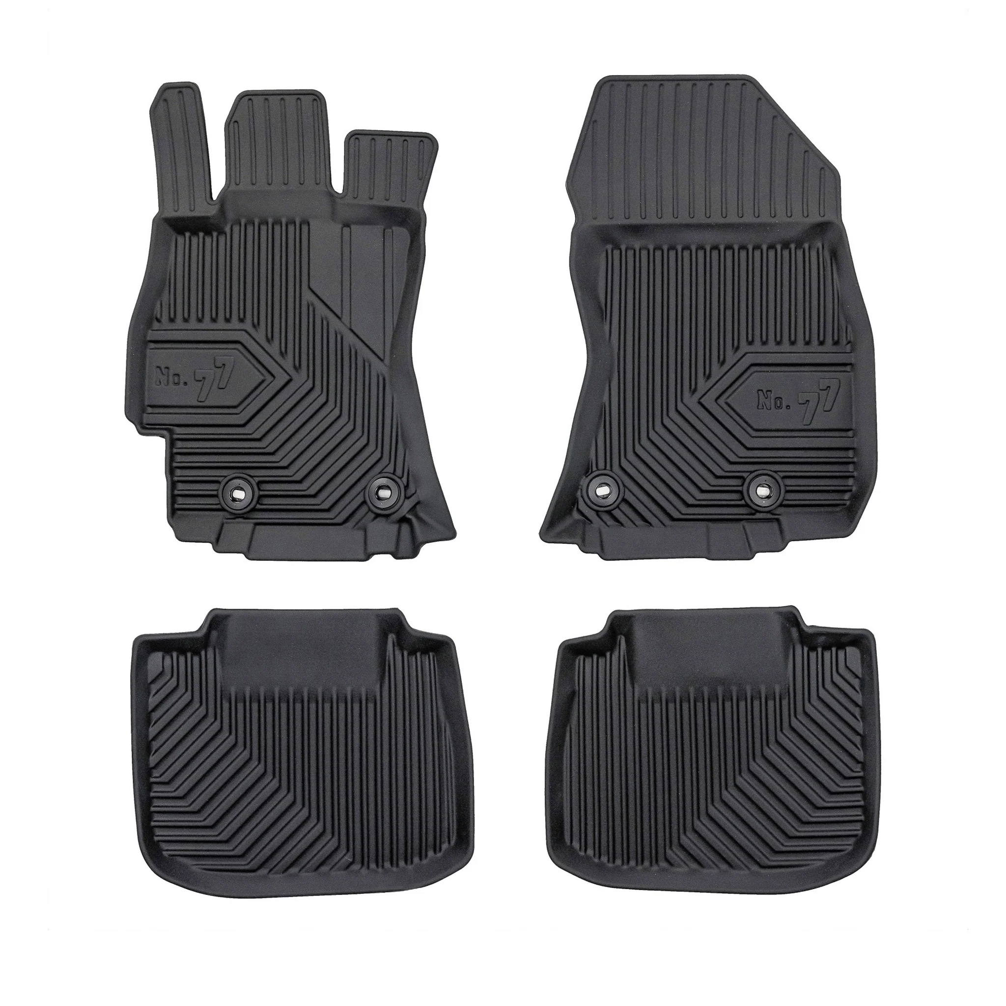 Fußmatten Gummimatten No.77 für Subaru Outback V 2014-2019 TPE Schwarz 4 tlg