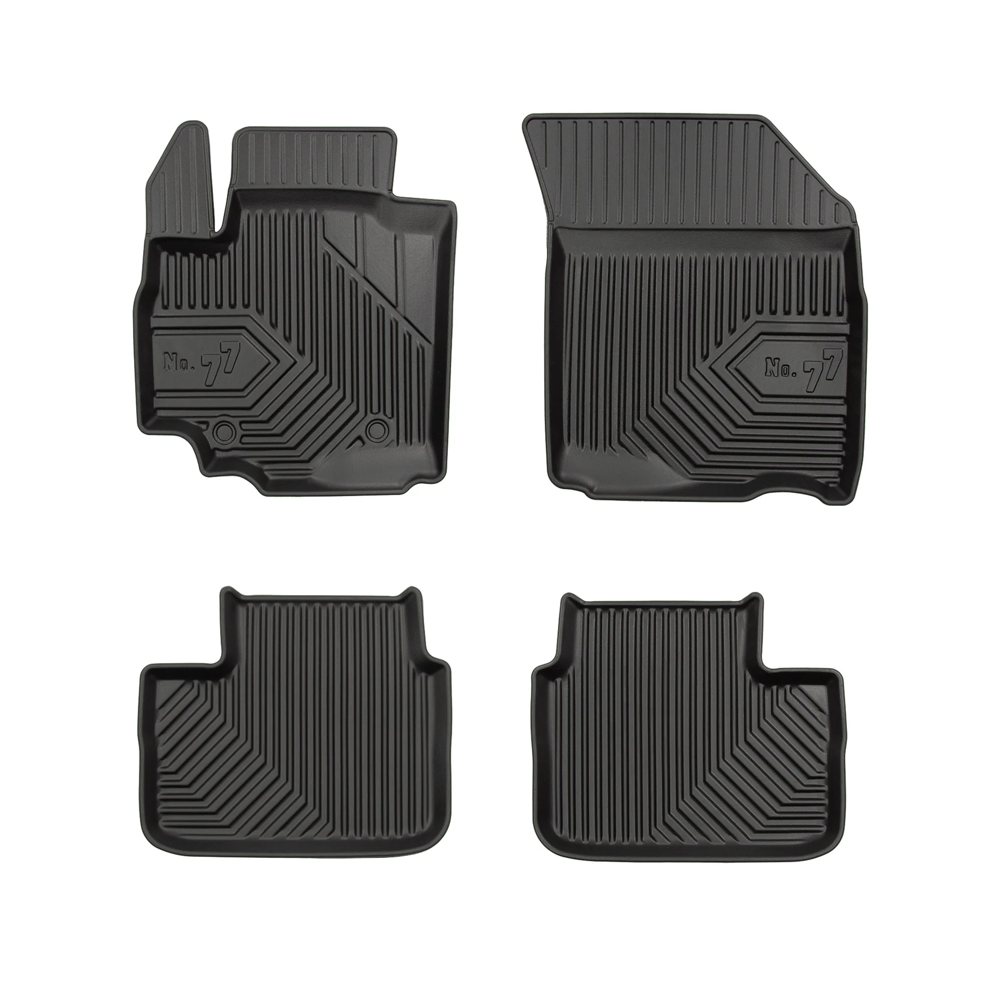 Fußmatten Gummimatten No.77 für Suzuki Swift IV 2004-2010 TPE Schwarz 4 Teile