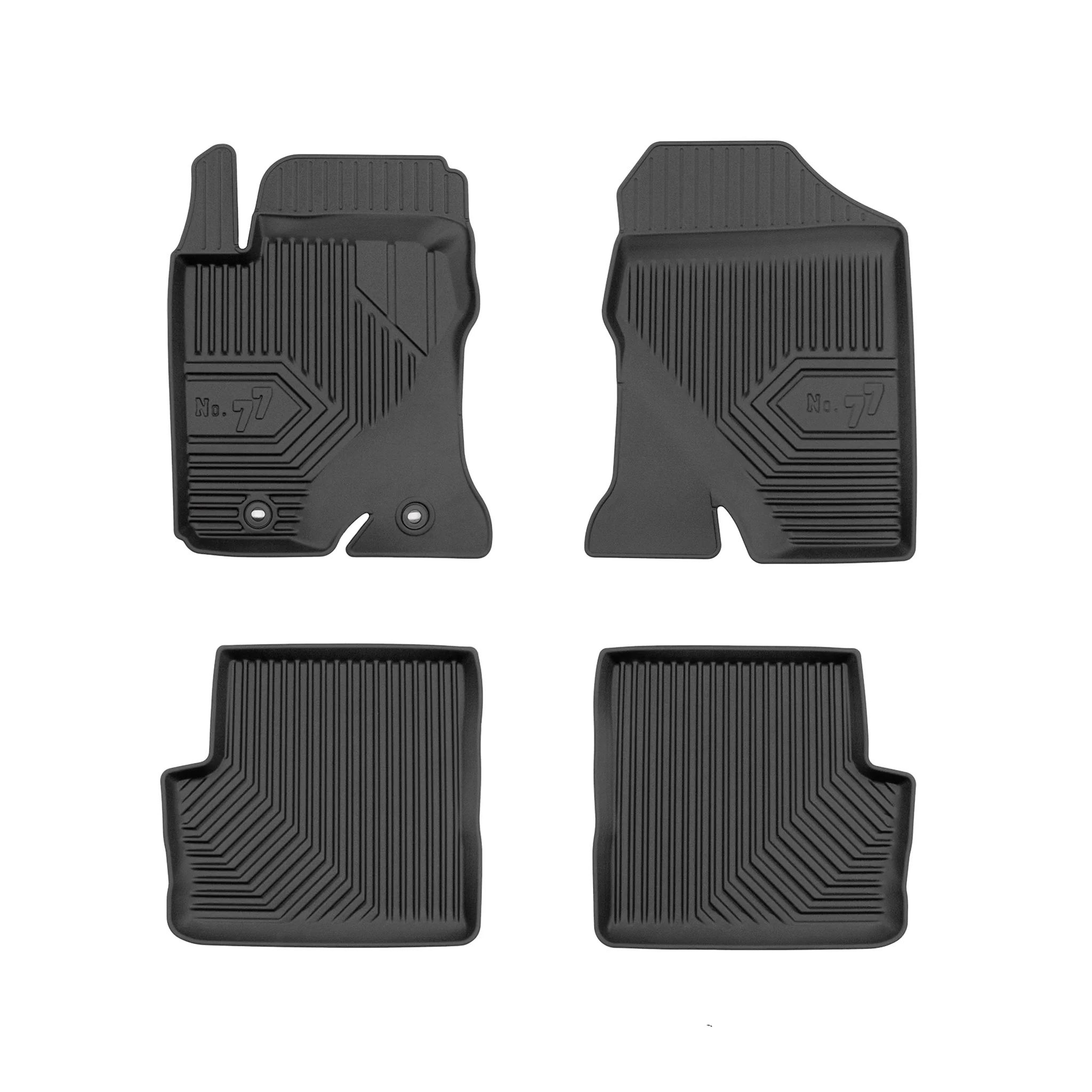 Fußmatten Gummimatten No.77 für Toyota Corolla 2002-2007 TPE Schwarz 4 tlg