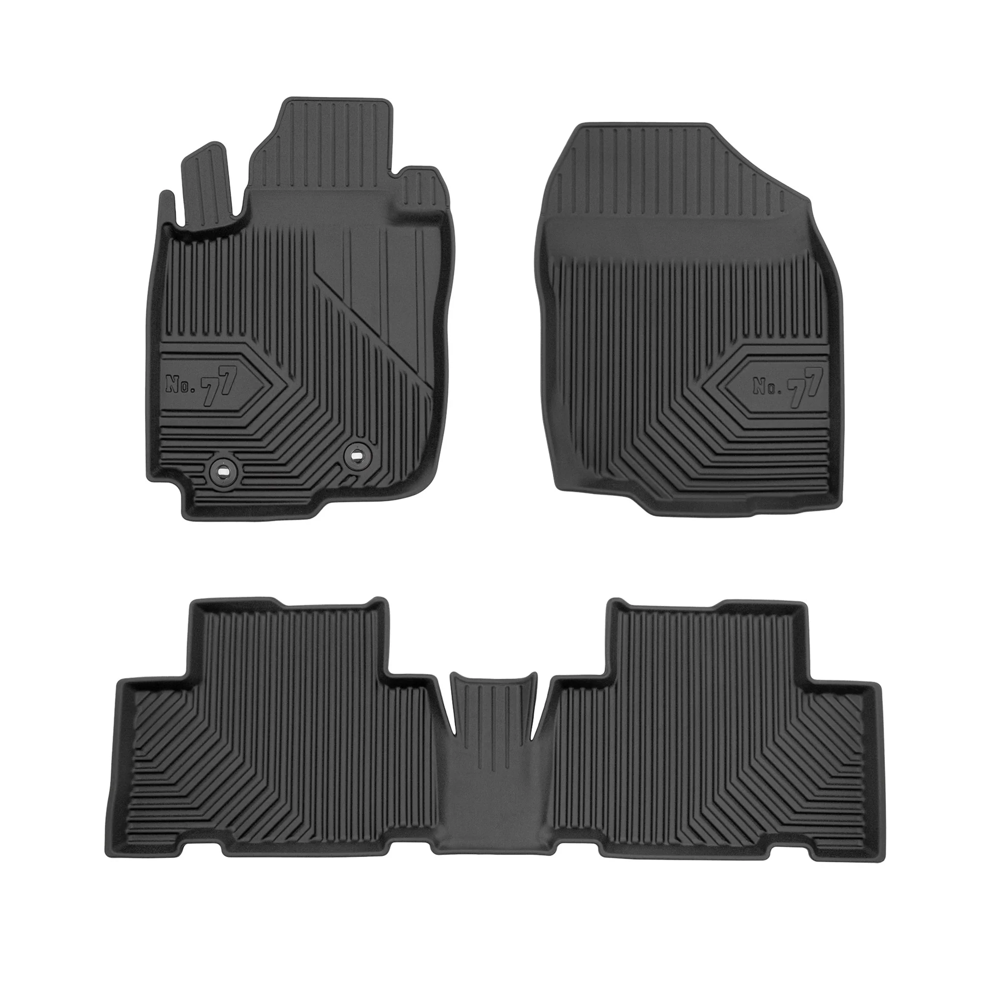 Fußmatten Gummimatten No.77 für Toyota RAV4 III 2005-2012 TPE Schwarz 4 tlg