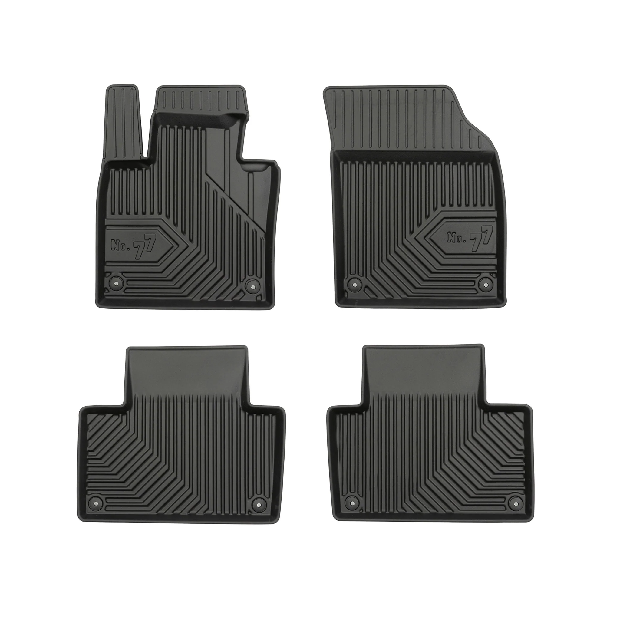 Fußmatten Gummimatten No.77 für Volvo XC90 II 2015-2026 TPE Schwarz 4 Teile