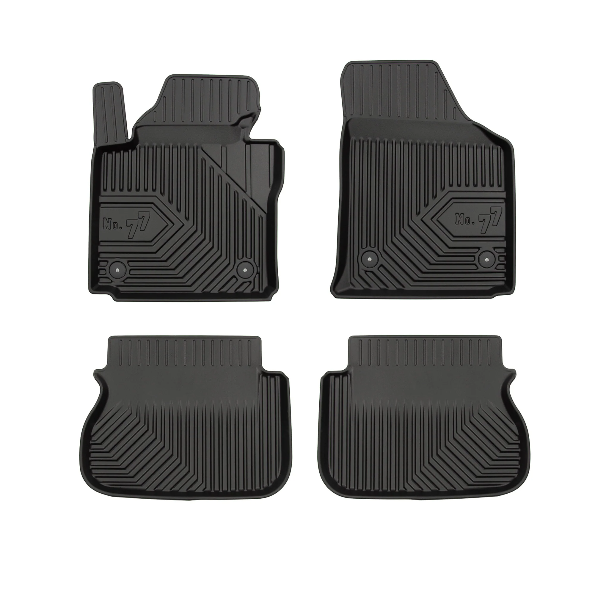 Fußmatten Gummimatten No.77 für VW Caddy III 2003-2020 TPE Schwarz 4 Teile