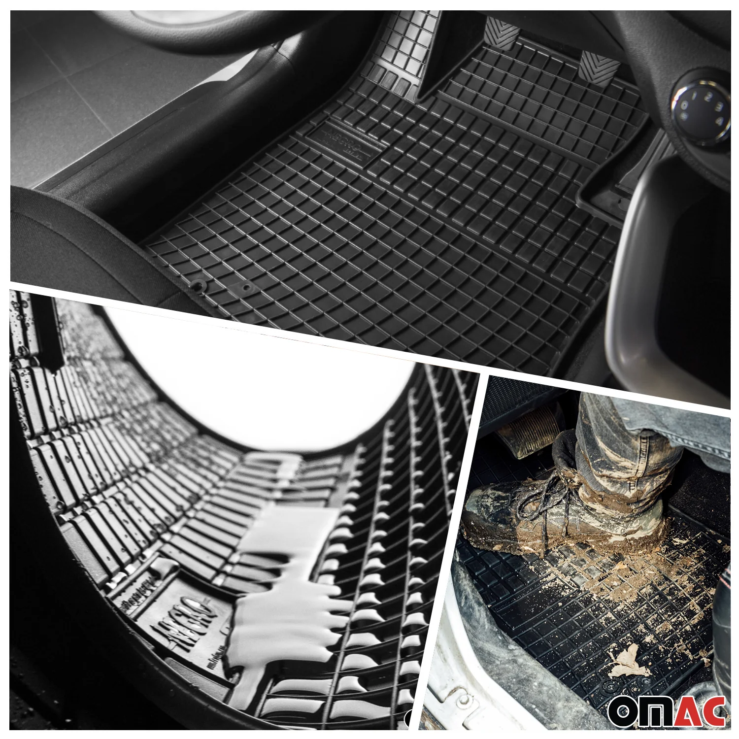 Fußmatten & Kofferraumwanne Set für BMW X3 E83 2003-2010 Gummi Schwarz 5x - Image 2