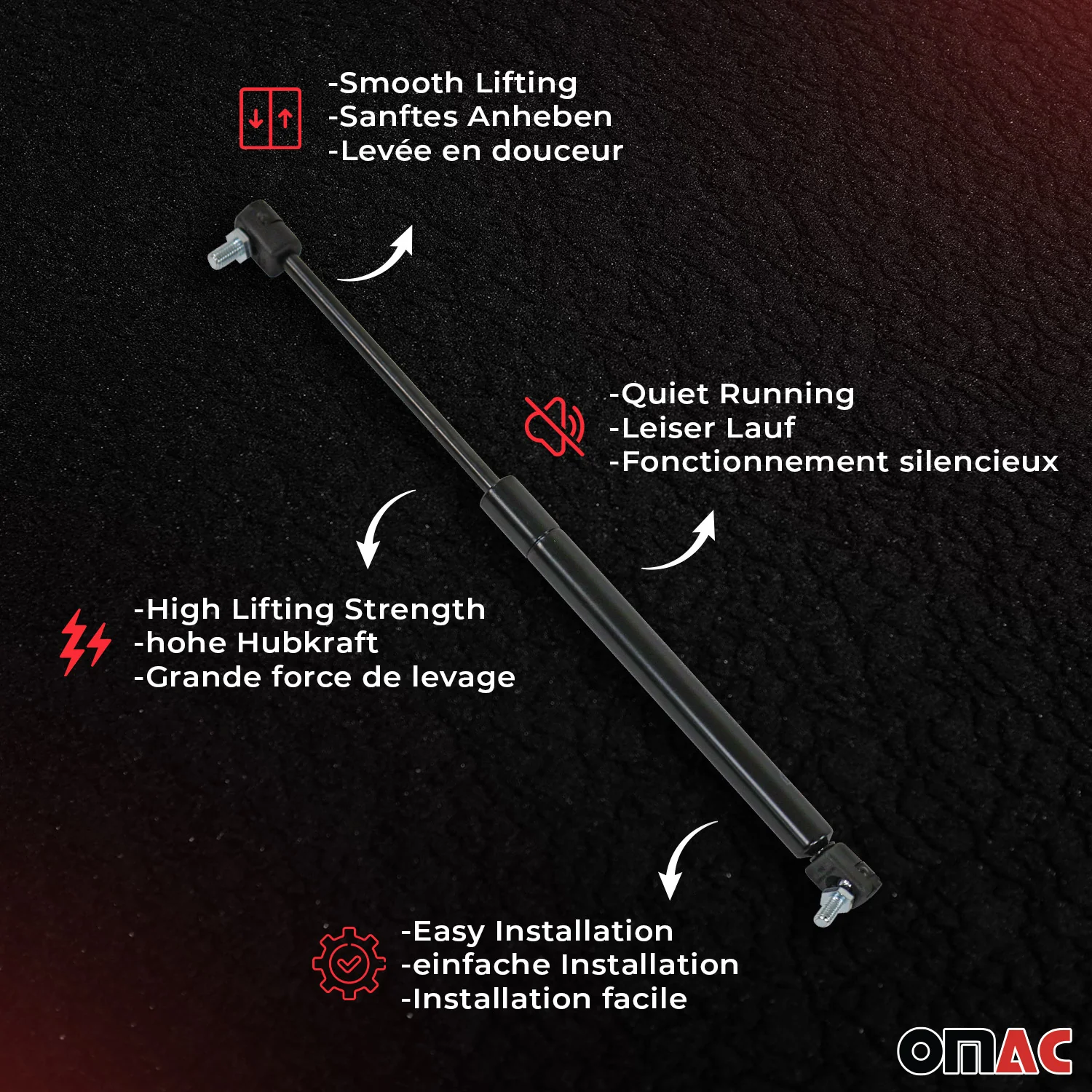 2x Heckklappendämpfer Gasfeder Dämpfer für Jeep Compass MK49 2006-2016 Edelstahl - Image 3