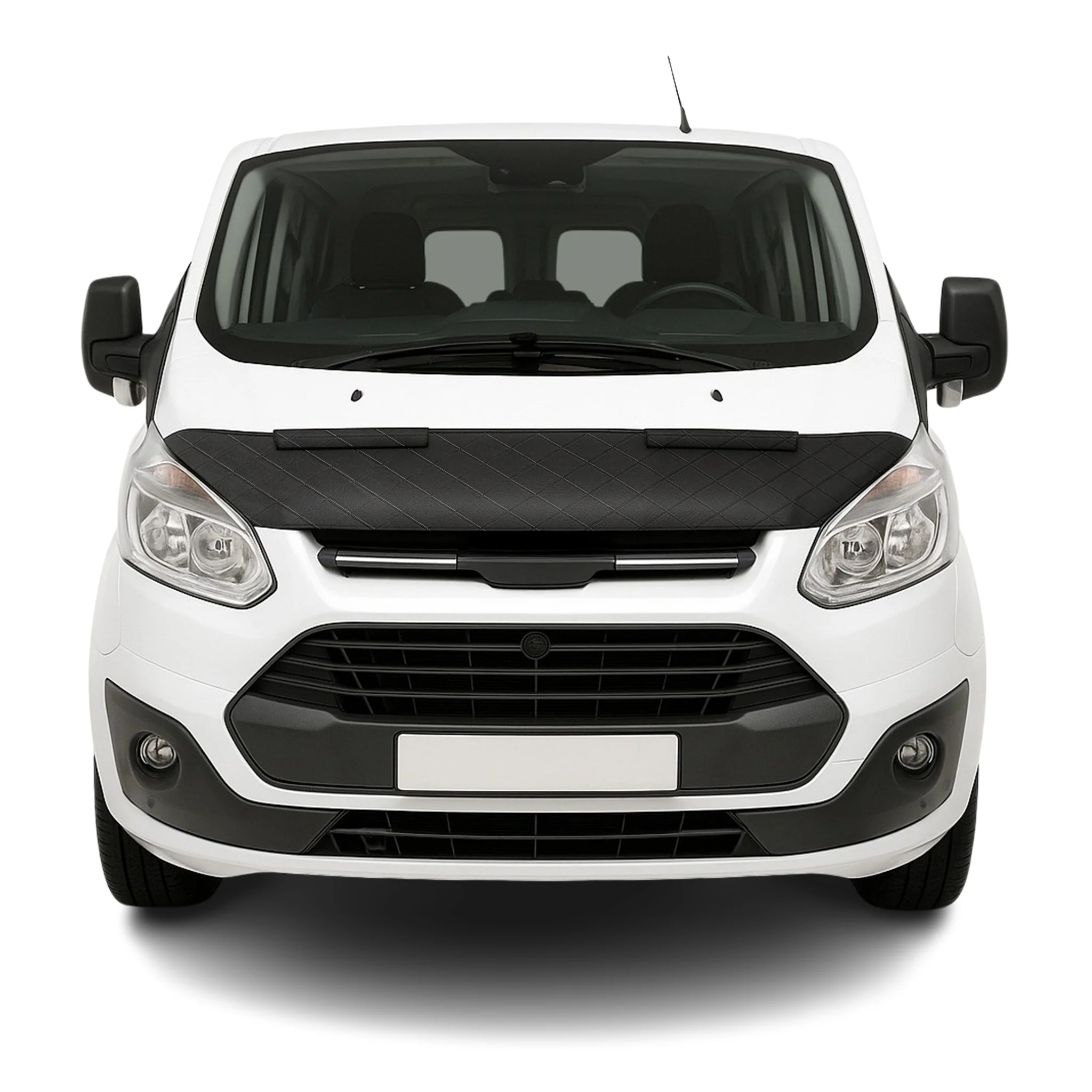 Haubenbra Steinschlagschutz für Ford Tourneo Custom 2014-2018 Schwarz Halb