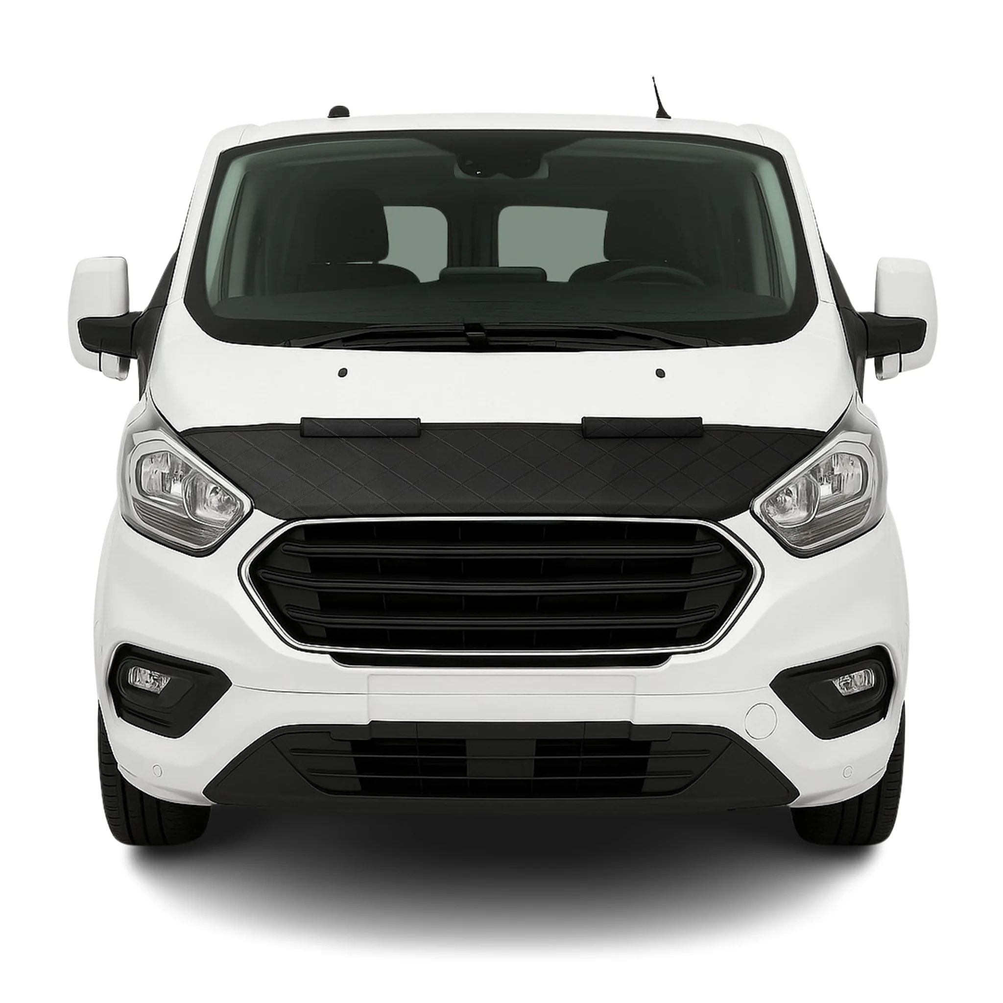 Haubenbra Steinschlagschutz für Ford Tourneo Custom 2018-2024 Schwarz Halb