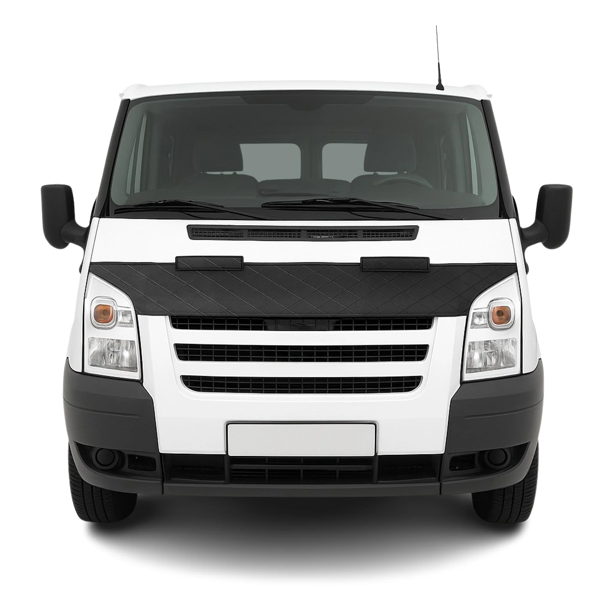 Haubenbra Steinschlagschutz für Ford Transit Facelift 2006-14 Schwarz Halb