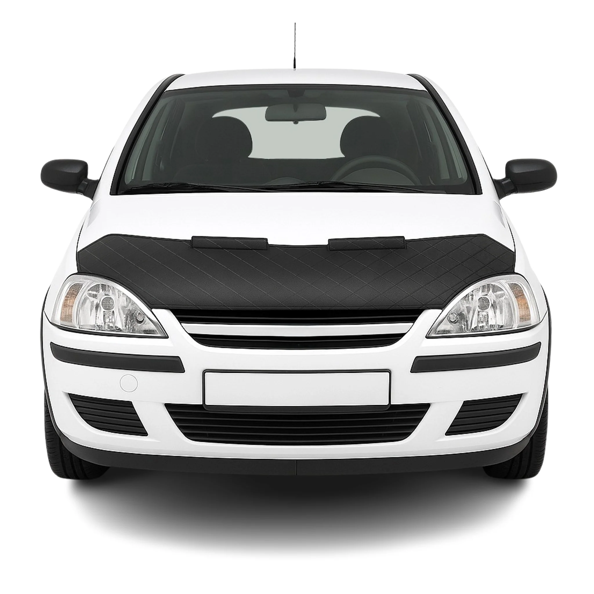 Schwarz Halb Haubenbra Steinschlagschutz Bonnet Bra für Opel Corsa C 2000-2006